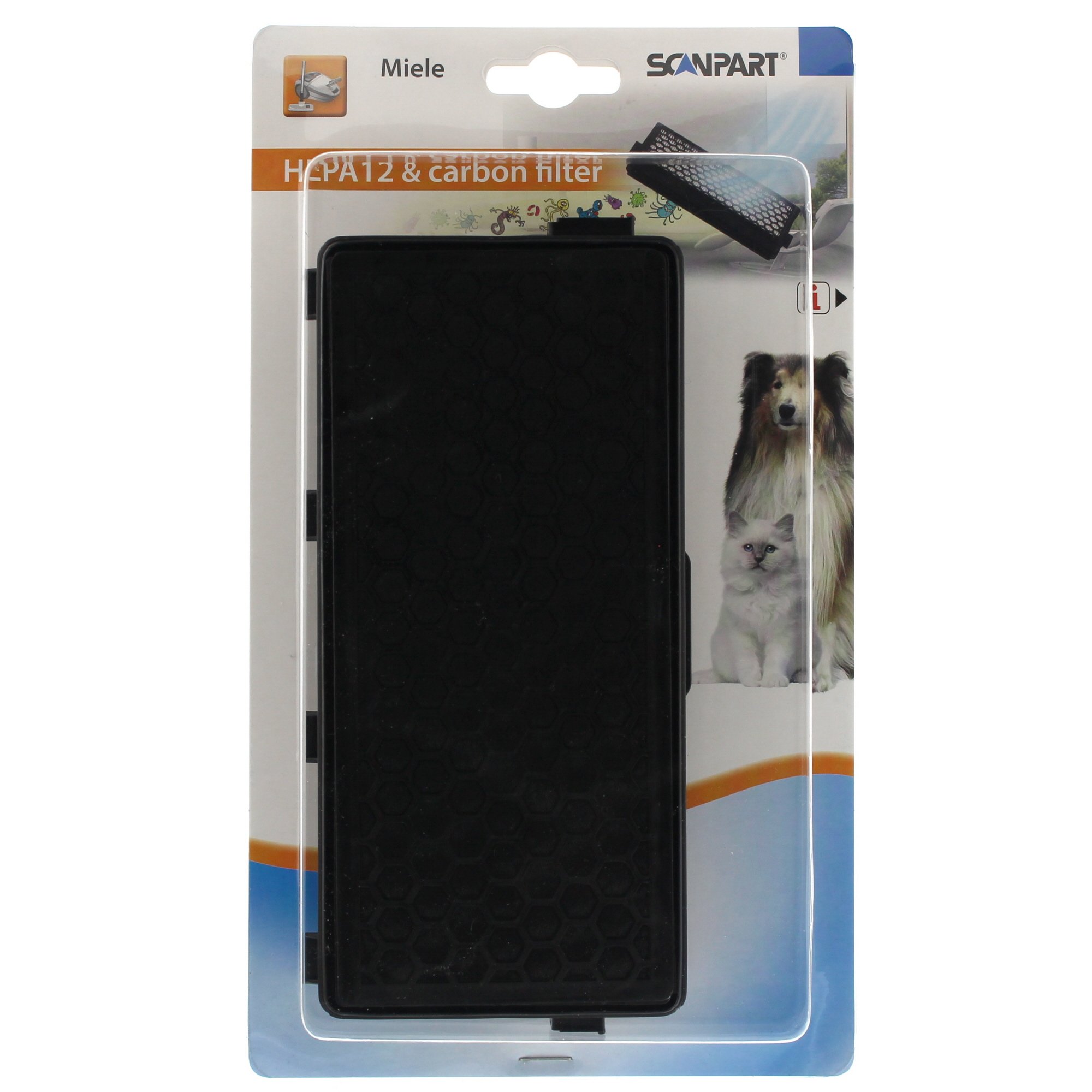 Scanpart Hepa Filter, Typ SF-AA 50, passend für Miele S4, S5, S6, S9