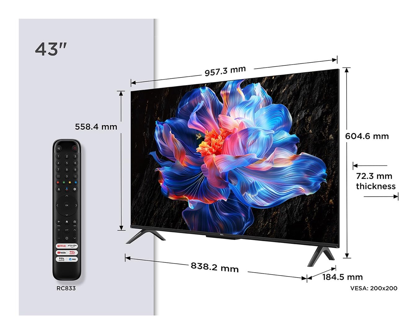 TCL 43P69K LED-Fernseher 43 Zoll