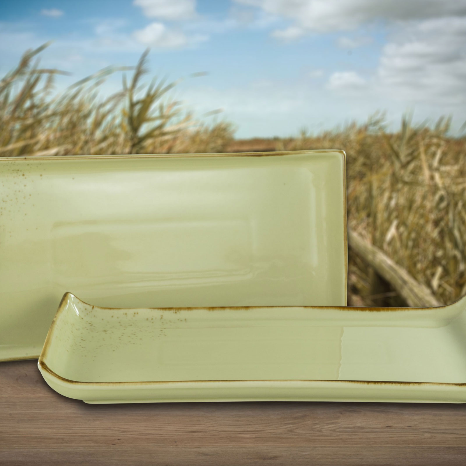 CreaTable, 33020, Serie NATURE COLLECTION, Earth, Geschirrset, BBQ Platte 2 teilig