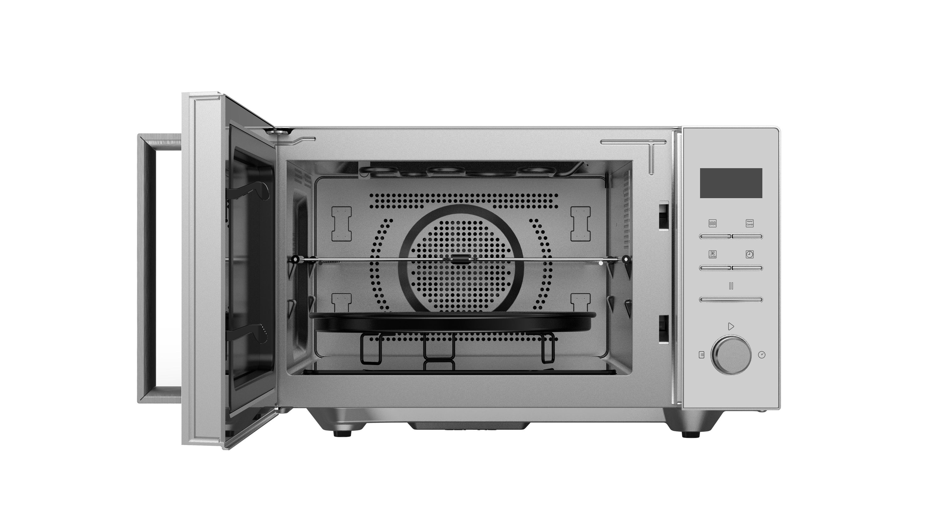 ECG MTD 2591 FGCX Flachbett Mikrowelle mit Grillfunktion und Heißluftfunktion