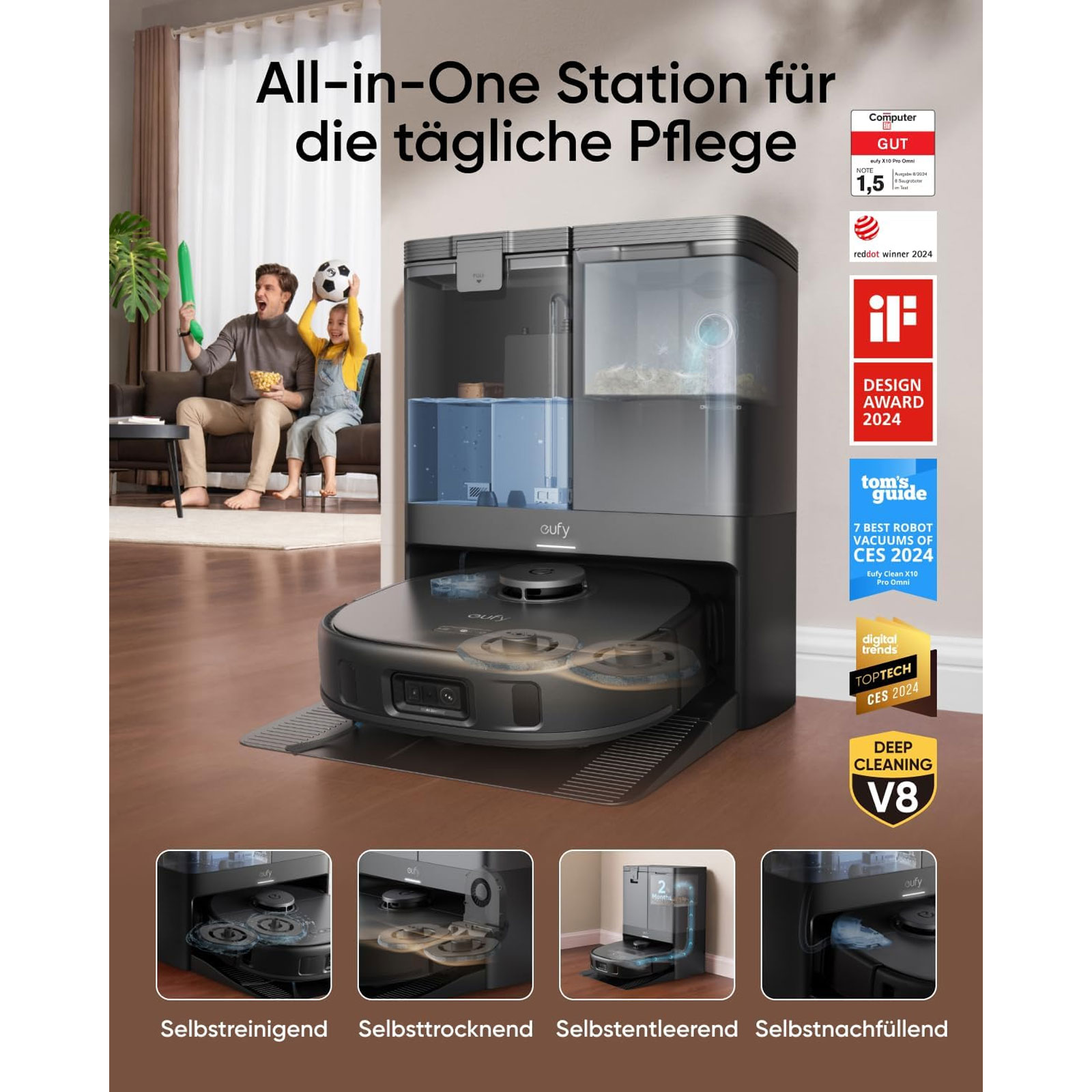 Eufy X10 Pro Omni Saugroboter mit Wischfunktion