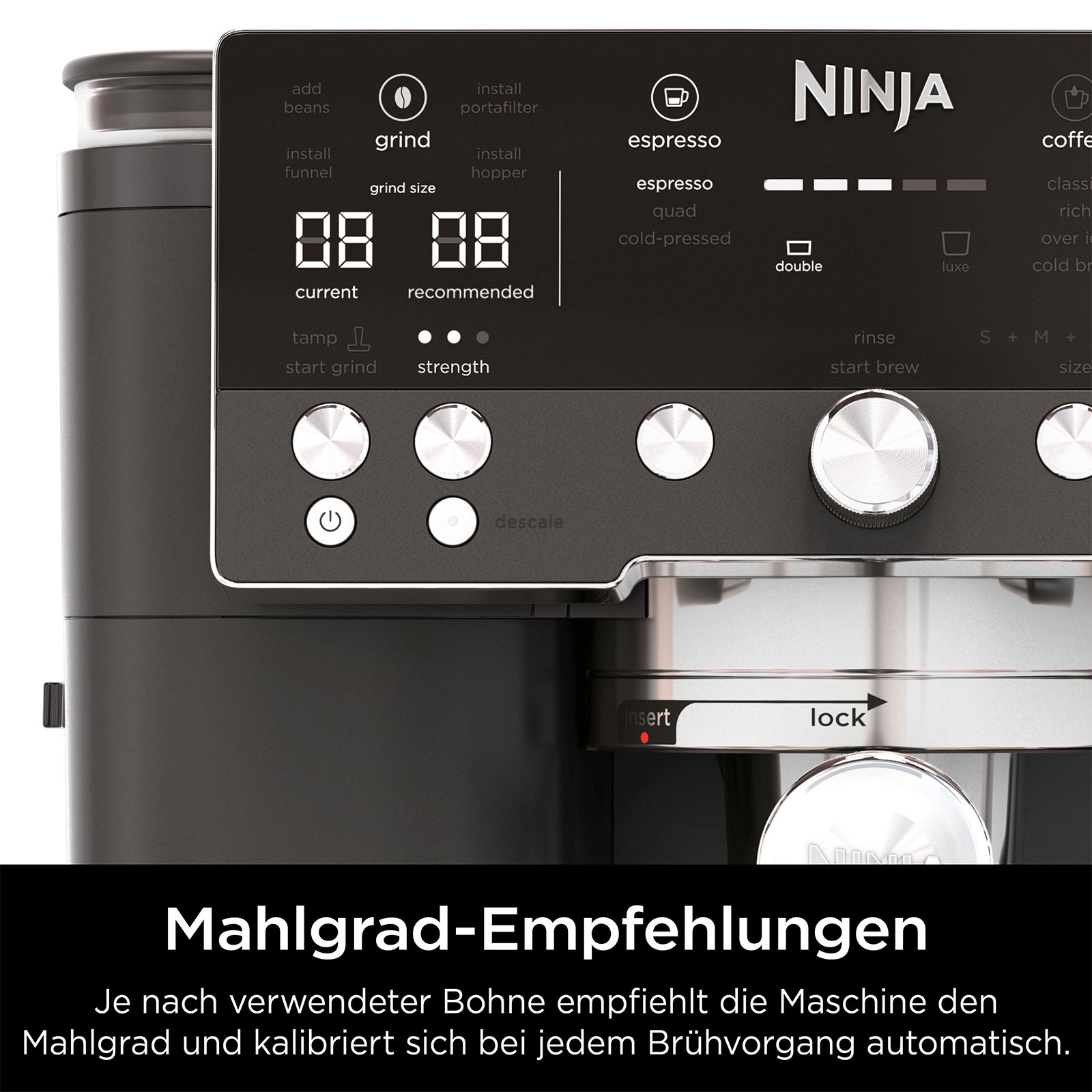 Ninja ES601EUBK Luxe Café Premier Siebträger-Espressomaschine