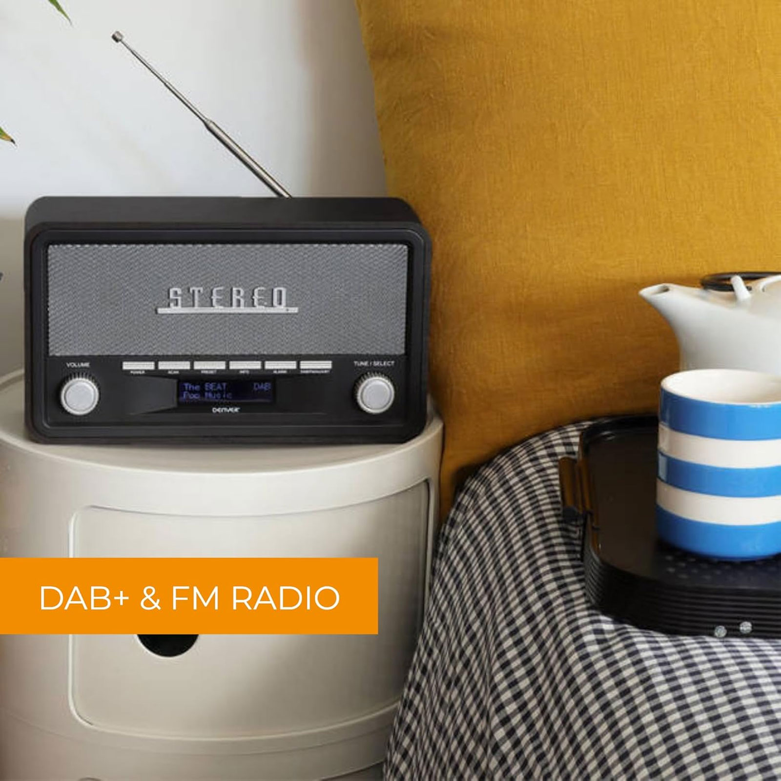 DENVER DAB-18 Retroradio wood