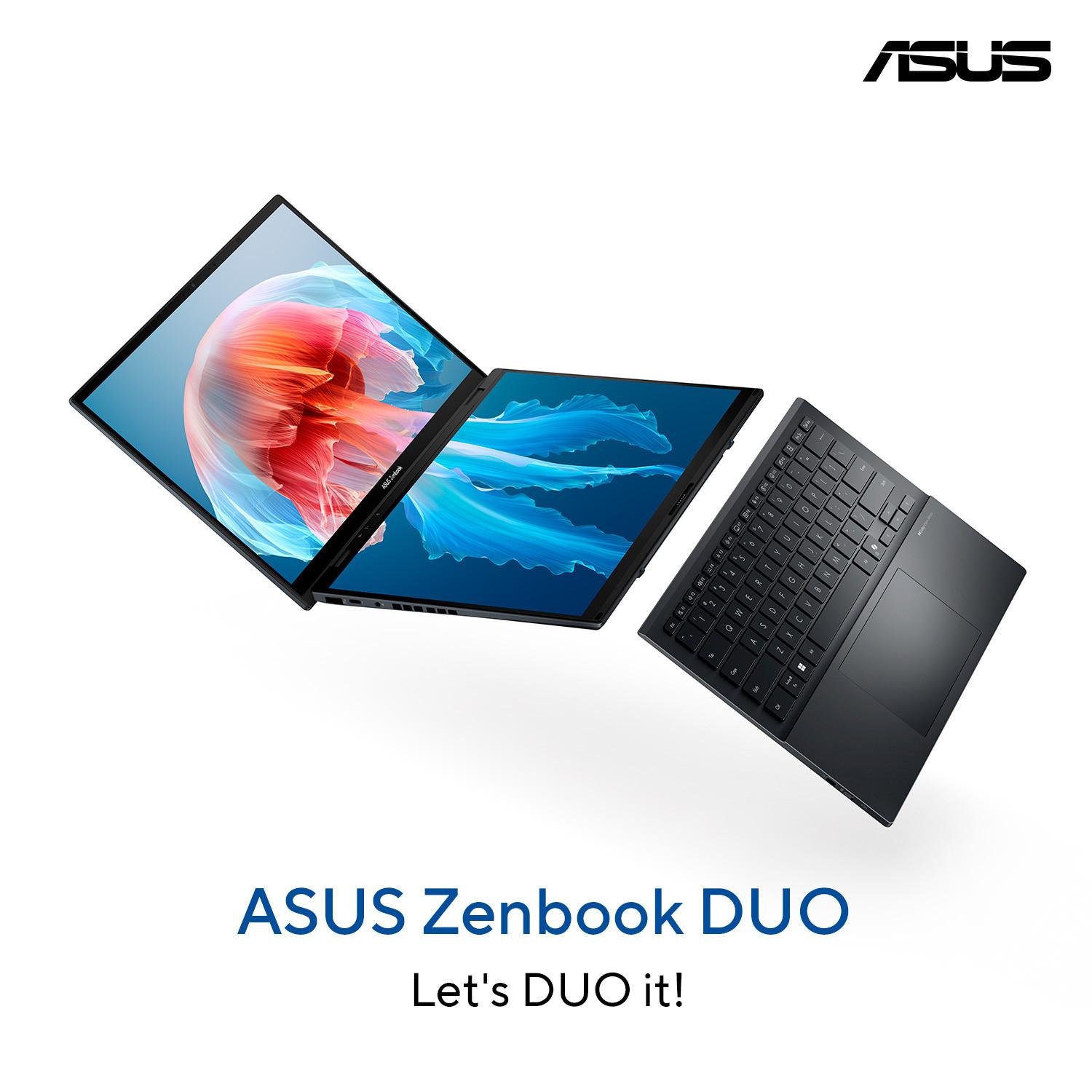 ASUS ZenBook Duo, Schwarz, 14 Zoll, Touch, WUXGA, OLED Notebook