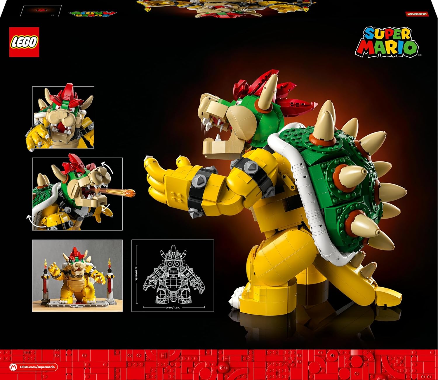 LEGO Super Mario Der mächtige Bowser, 3D-Modell-Bausatz 71411