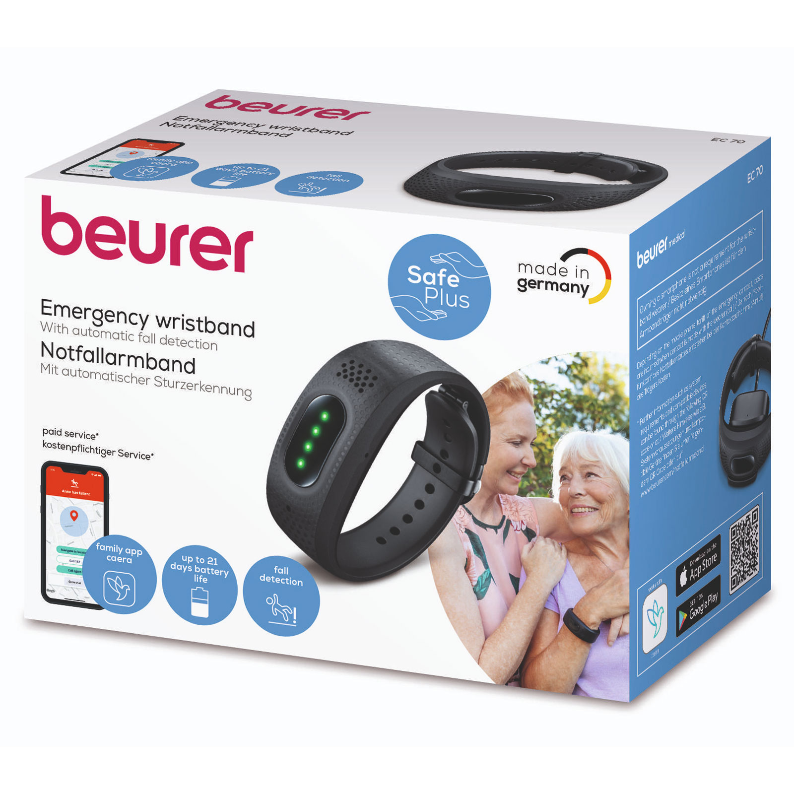 Beurer Notfallarmband EC 70 SafePlus,