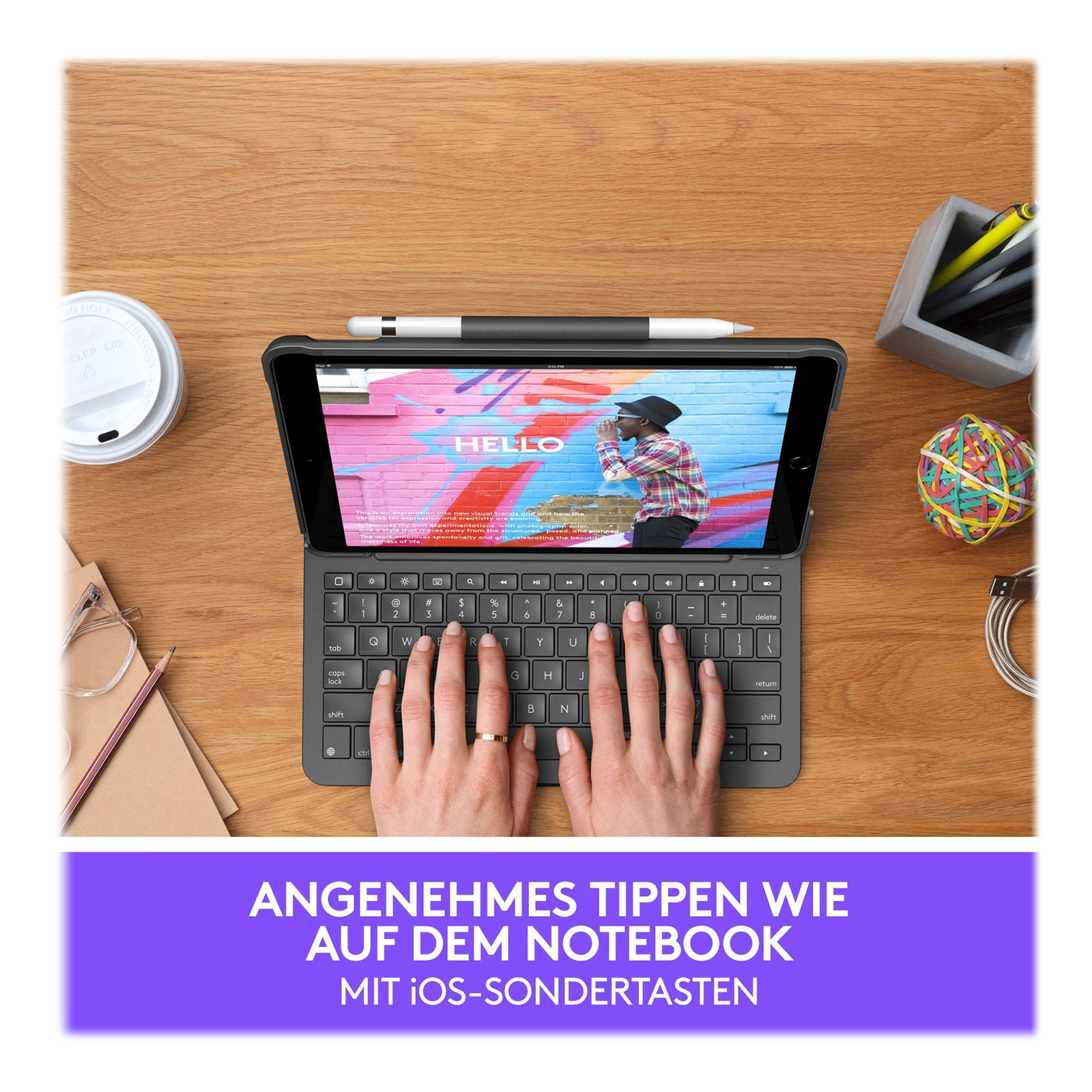 Logitech Slim Folio for IPad (7th generation) - graphite