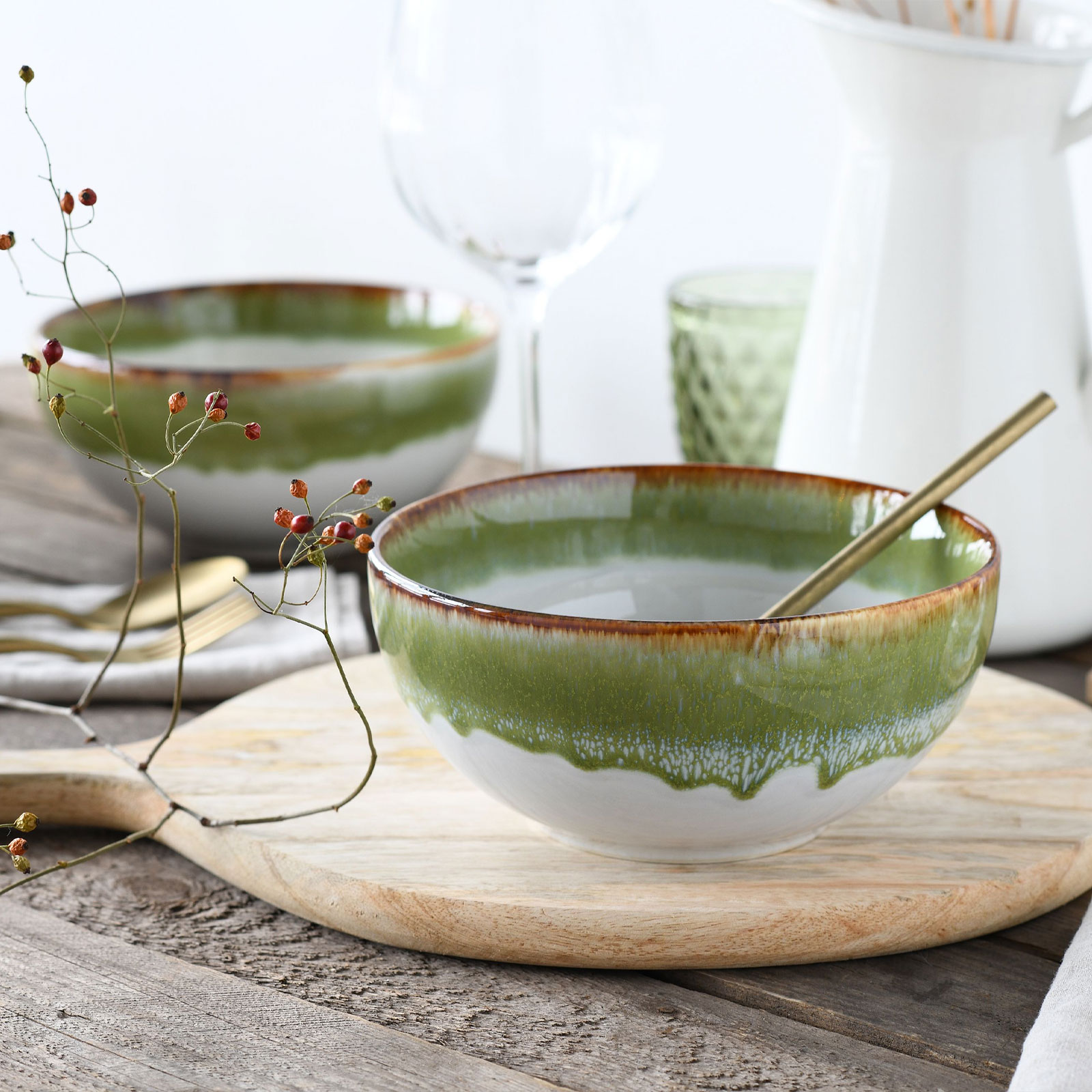 CreaTable Cascade 21685 Buddha Bowl Set, 4-teilig