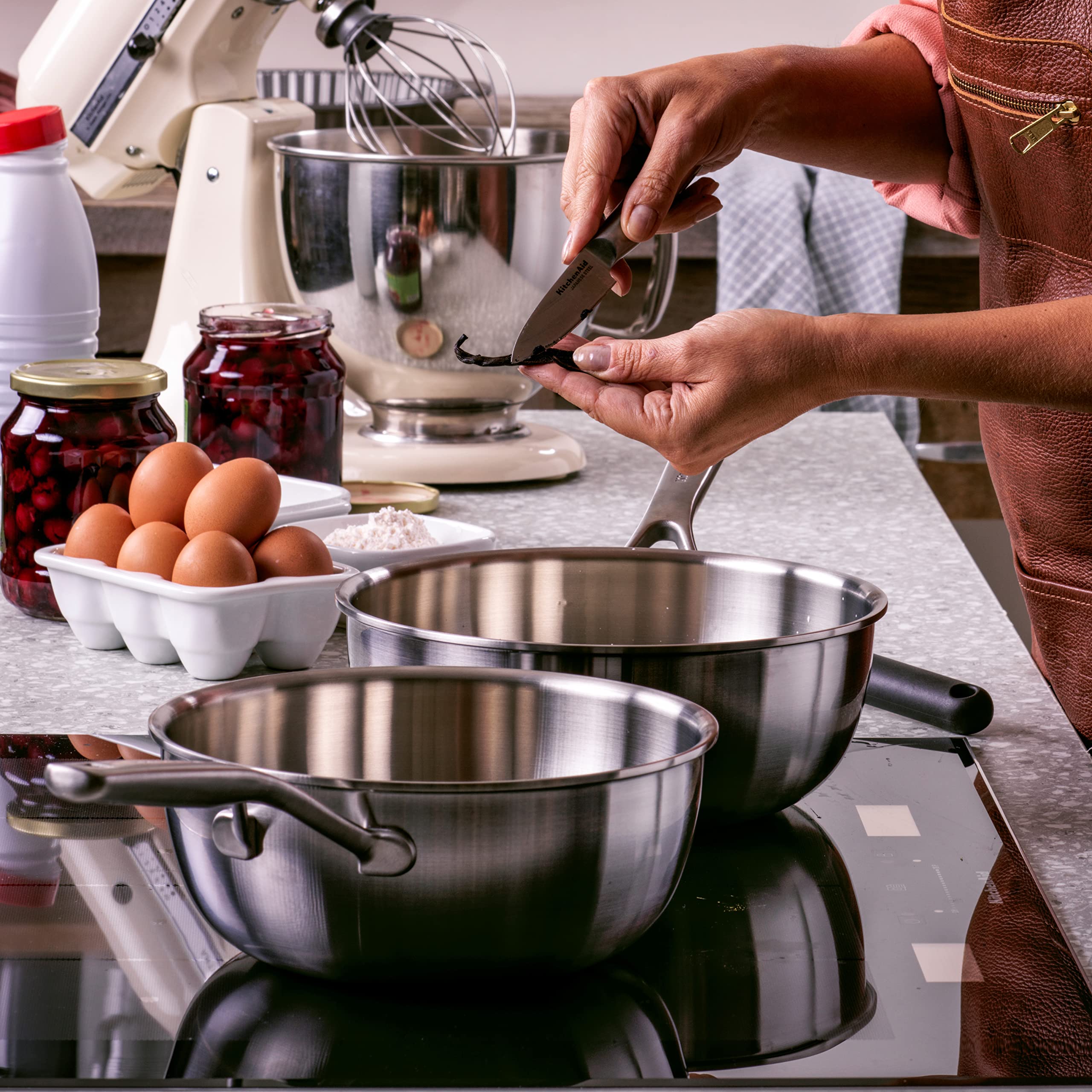 KitchenAid CC006025-001 Chef's Pfanne Kasserolle 3.7L 24cm Edelstahl