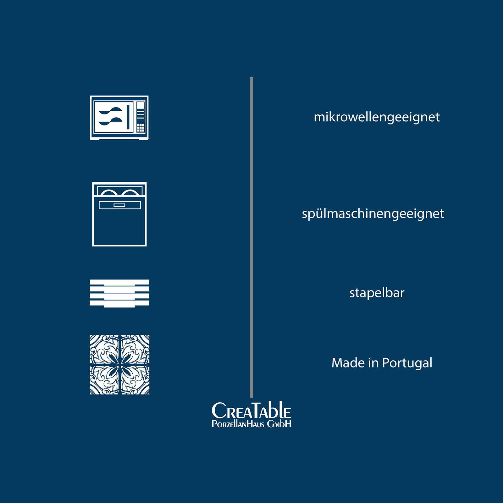 CreaTable 24222 Uno In Vino Veritas, Tellerset 12-teilig