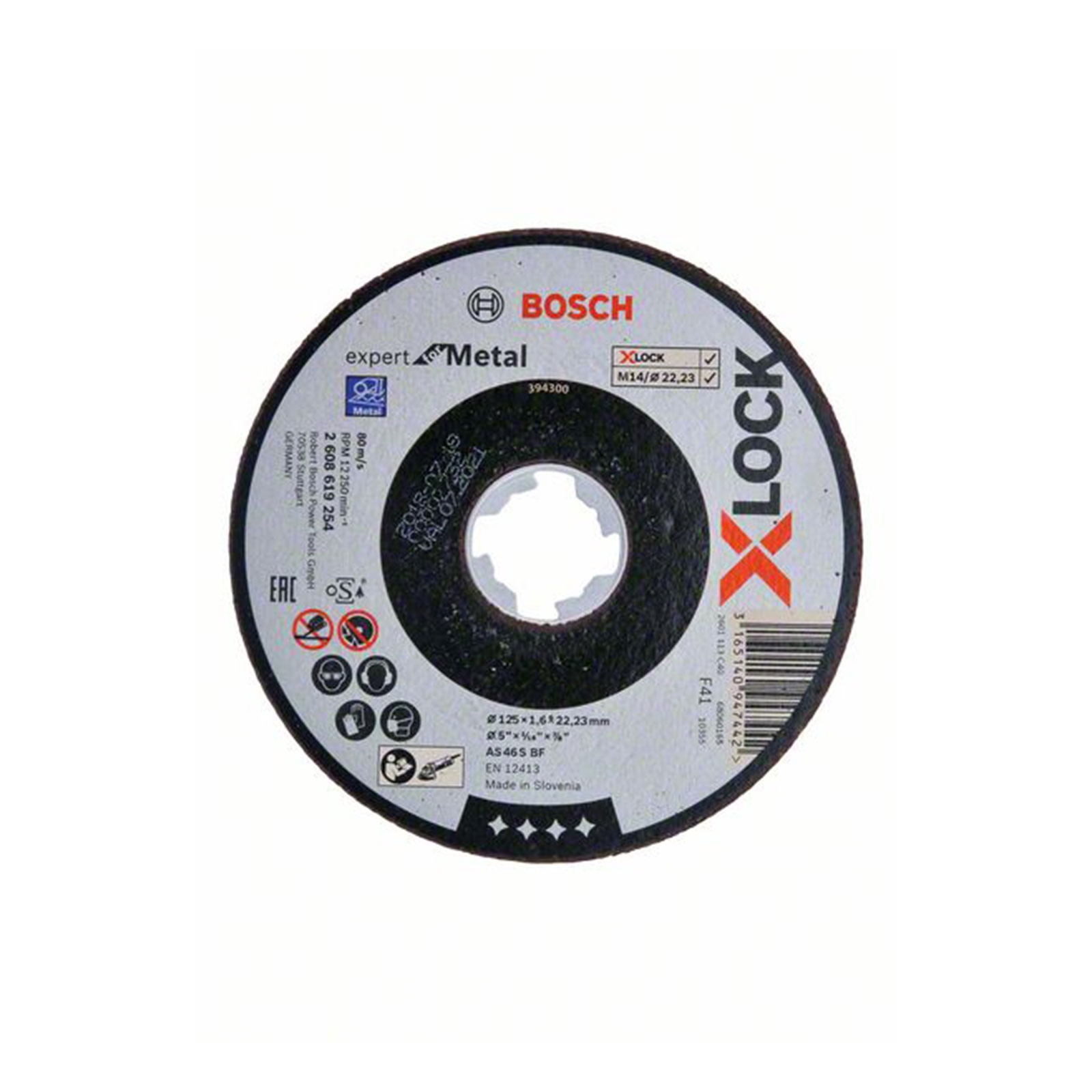 Bosch Professional X-LOCK Expert for Metal 125 x 1,6 x 22,23 Trennscheibe gerade