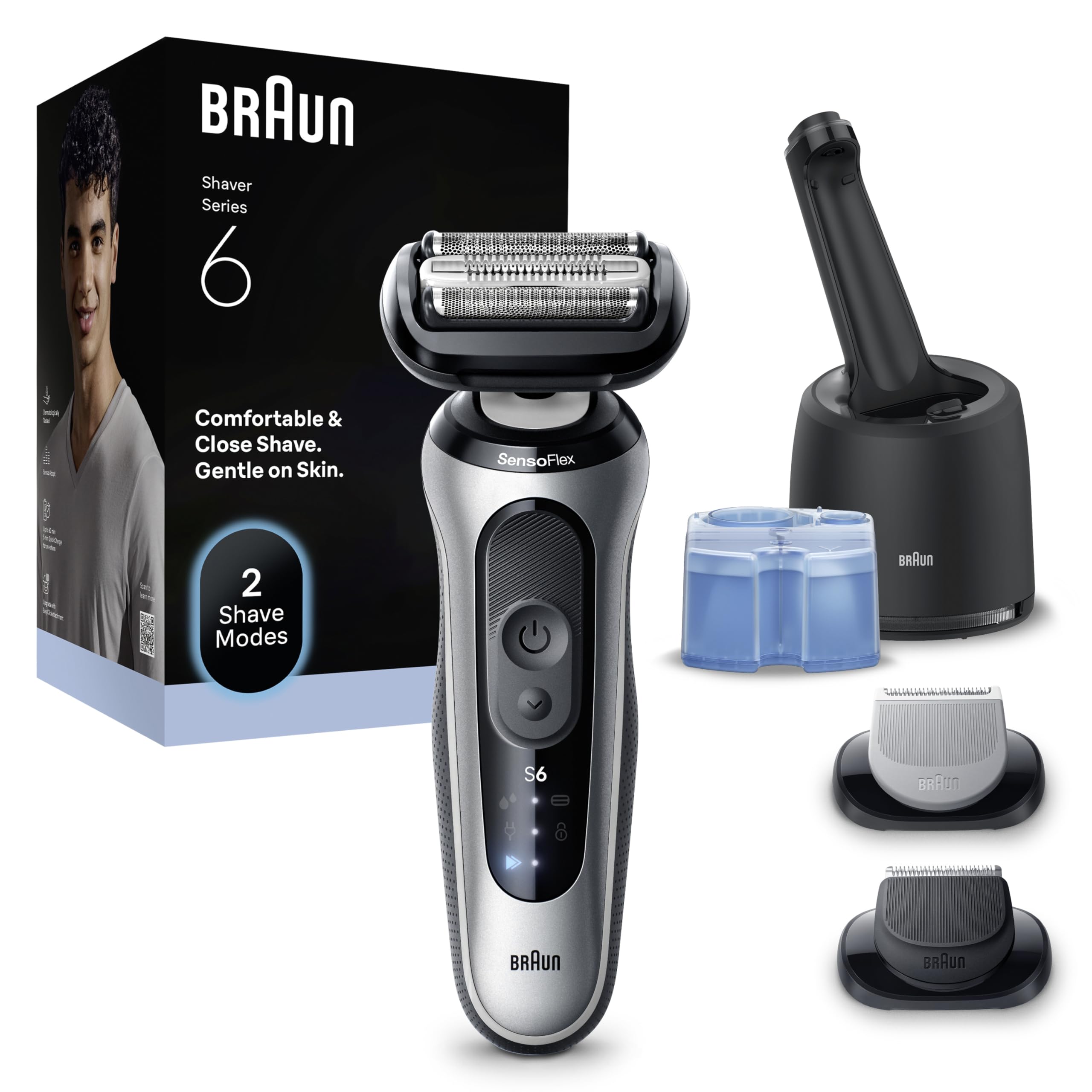 BRAUN Series 6 Elektrorasierer 62-S7650cc Herrenrasierer Bodygroomer Barttrimmer