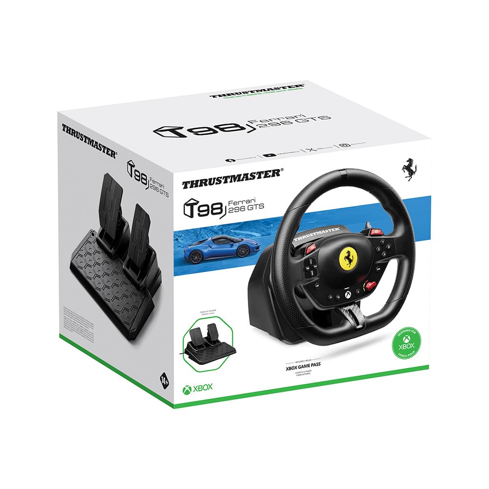 Thrustmaster T98 Ferrari 296 GTS, Rennlenkrad für Xbox, PC