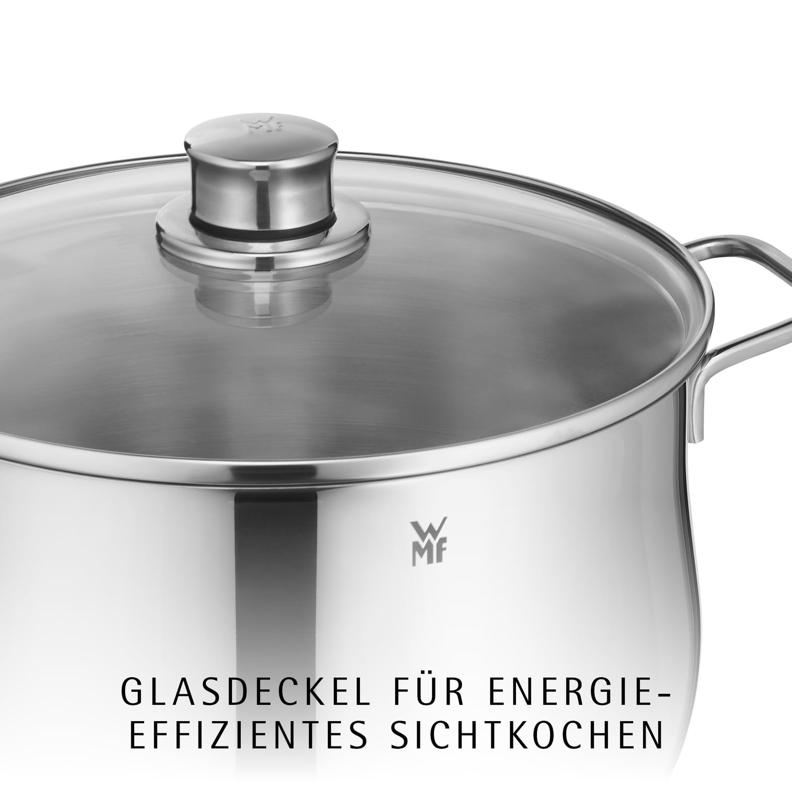 WMF Diadem Plus Topfset Induktion 4-teilig, Kochtopf Set mit Glasdeckel