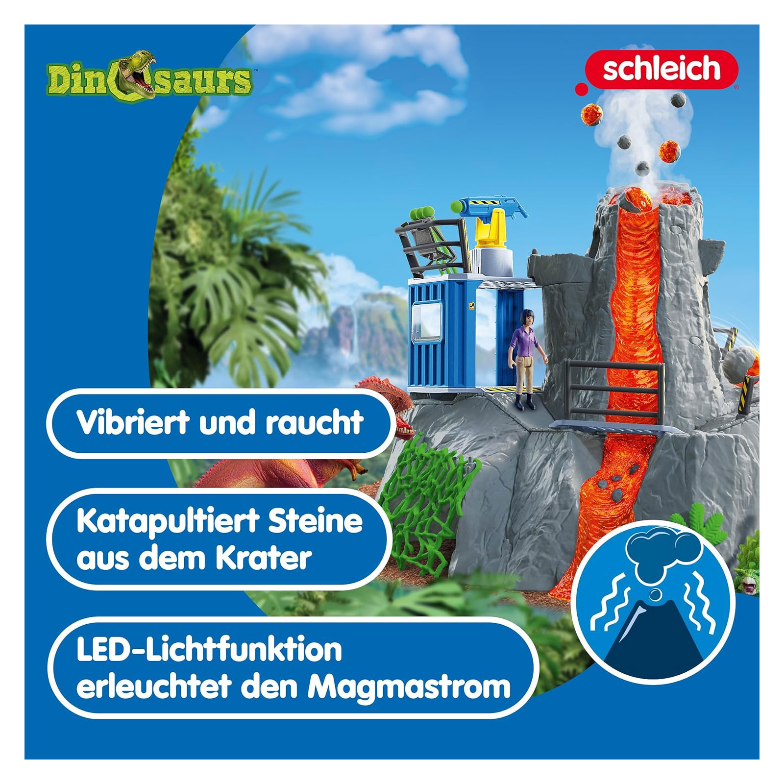 Schleich Große Vulkan-Expedition Spielfiguren-Set (42564)