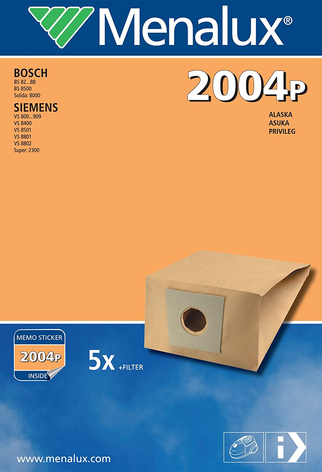 Menalux Staubsaugerbeutel 2004P