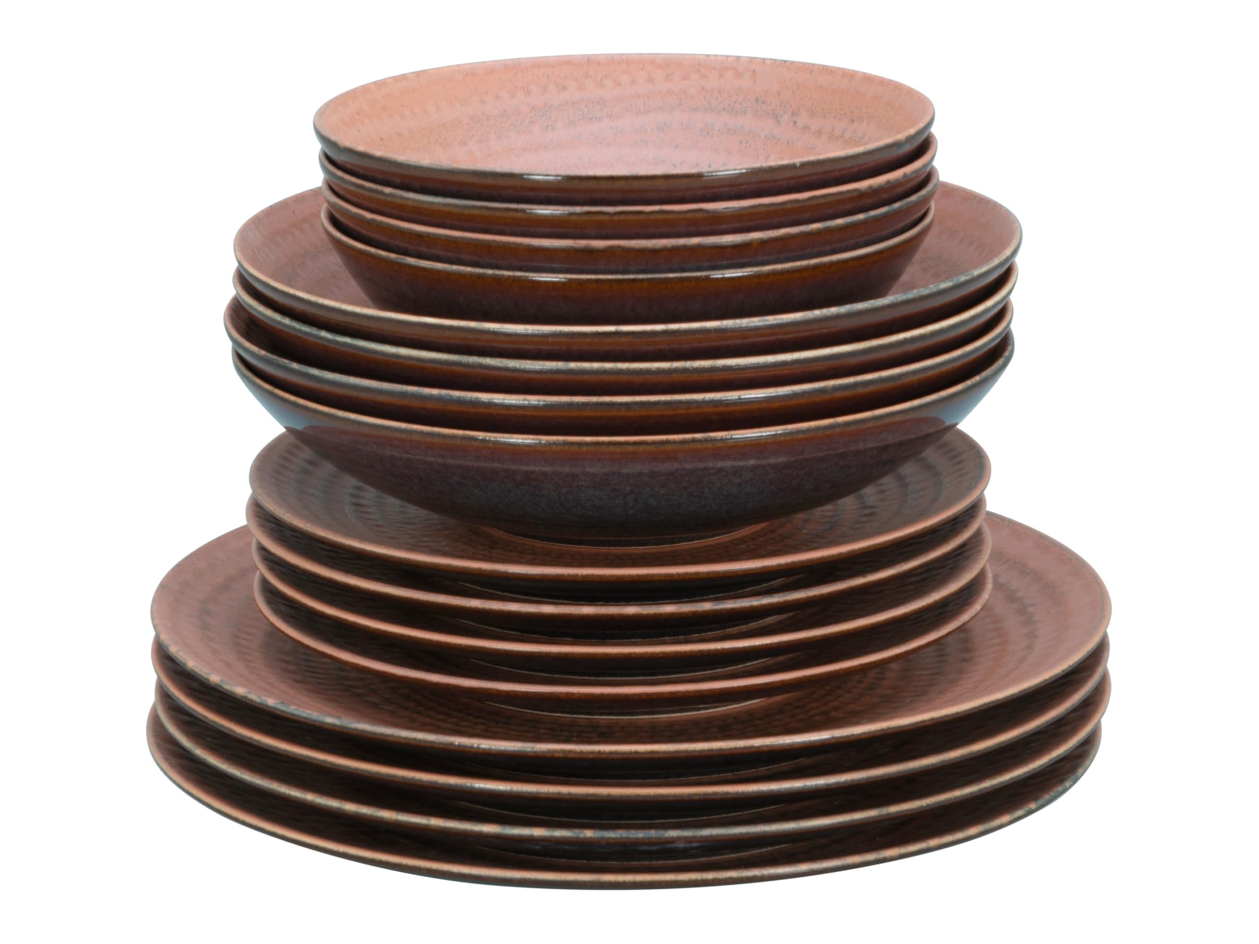 CreaTable, 24857, Serie Neapel Terra, 16-teiliges Geschirrset für 4 Personen
