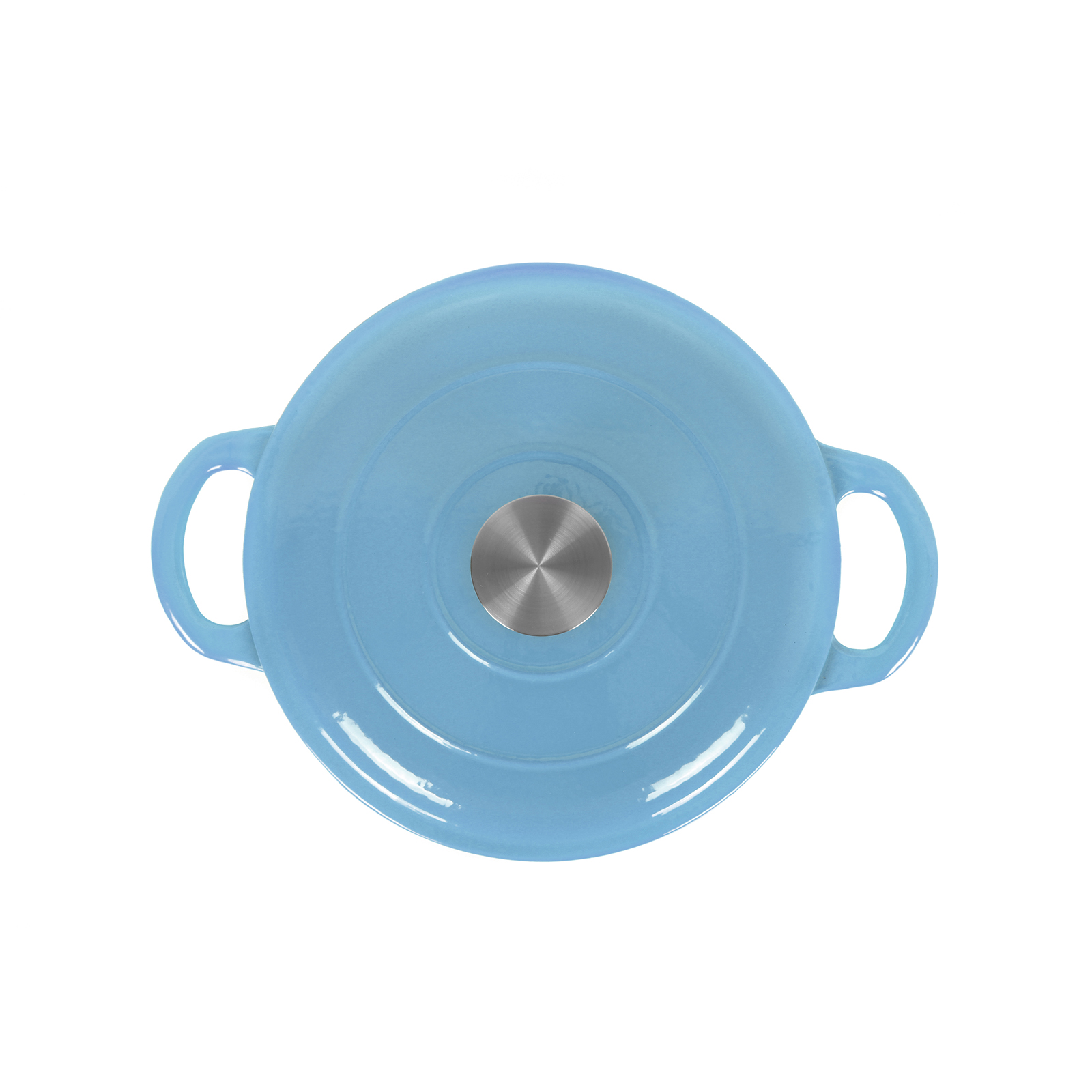 Echtwerk Schmortopf Gusseisen Gusseisentopf Bräter mit Deckel Brotbacktopf rund Grill BBQ Induktion Creme, 3,5 L