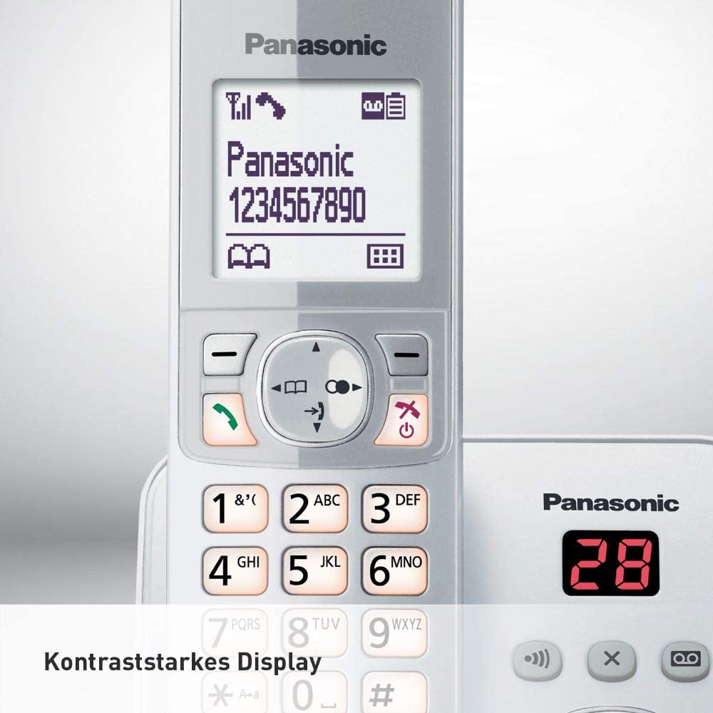 Panasonic KX-TG 6821 GS perlsilber Schnurloses Telefon