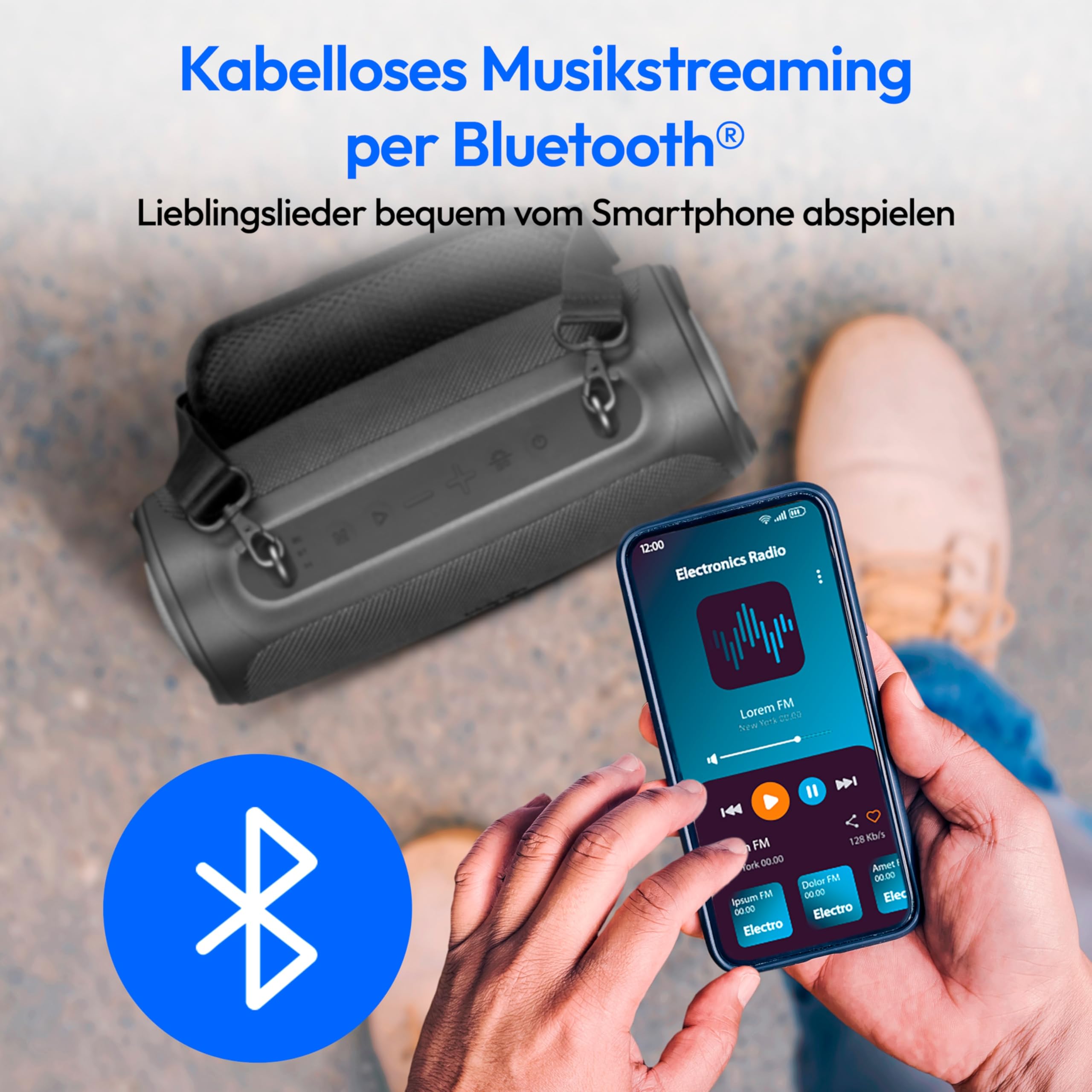 MEDION P61746 tragbarer Bluetooth Lautsprecher