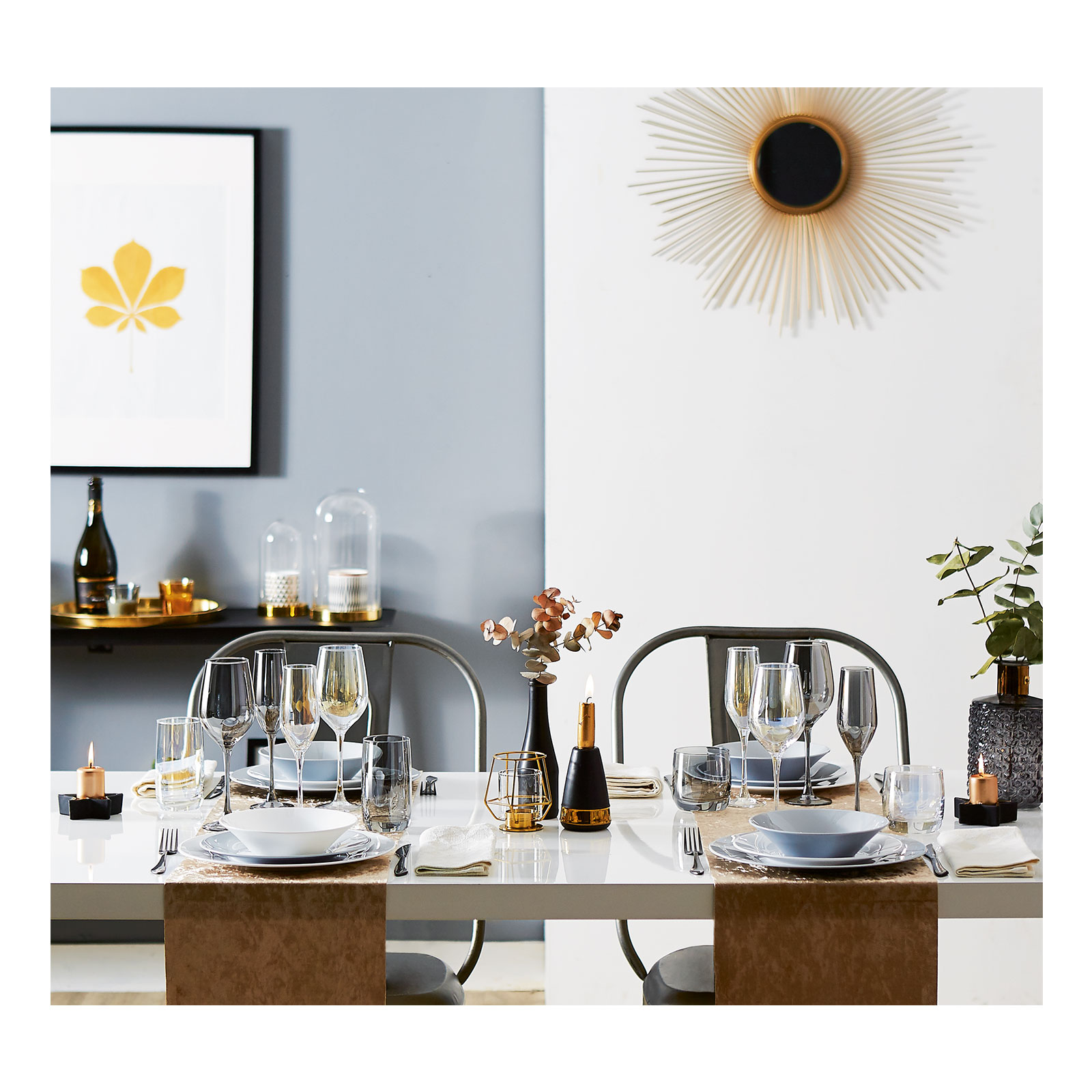 Creatable, 21348, Serie SHINY Graphit, Weinglas 4 teilig, Glas