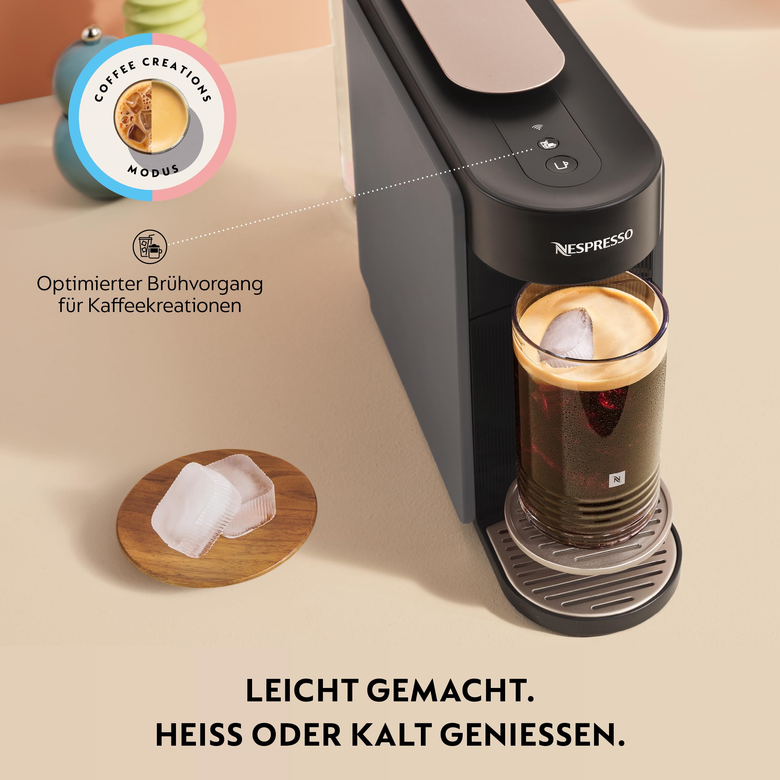 Nespresso  DeLonghi Vertuo Up ENV200.GY inkl. Aeroccino 3 Milchaufschäumer