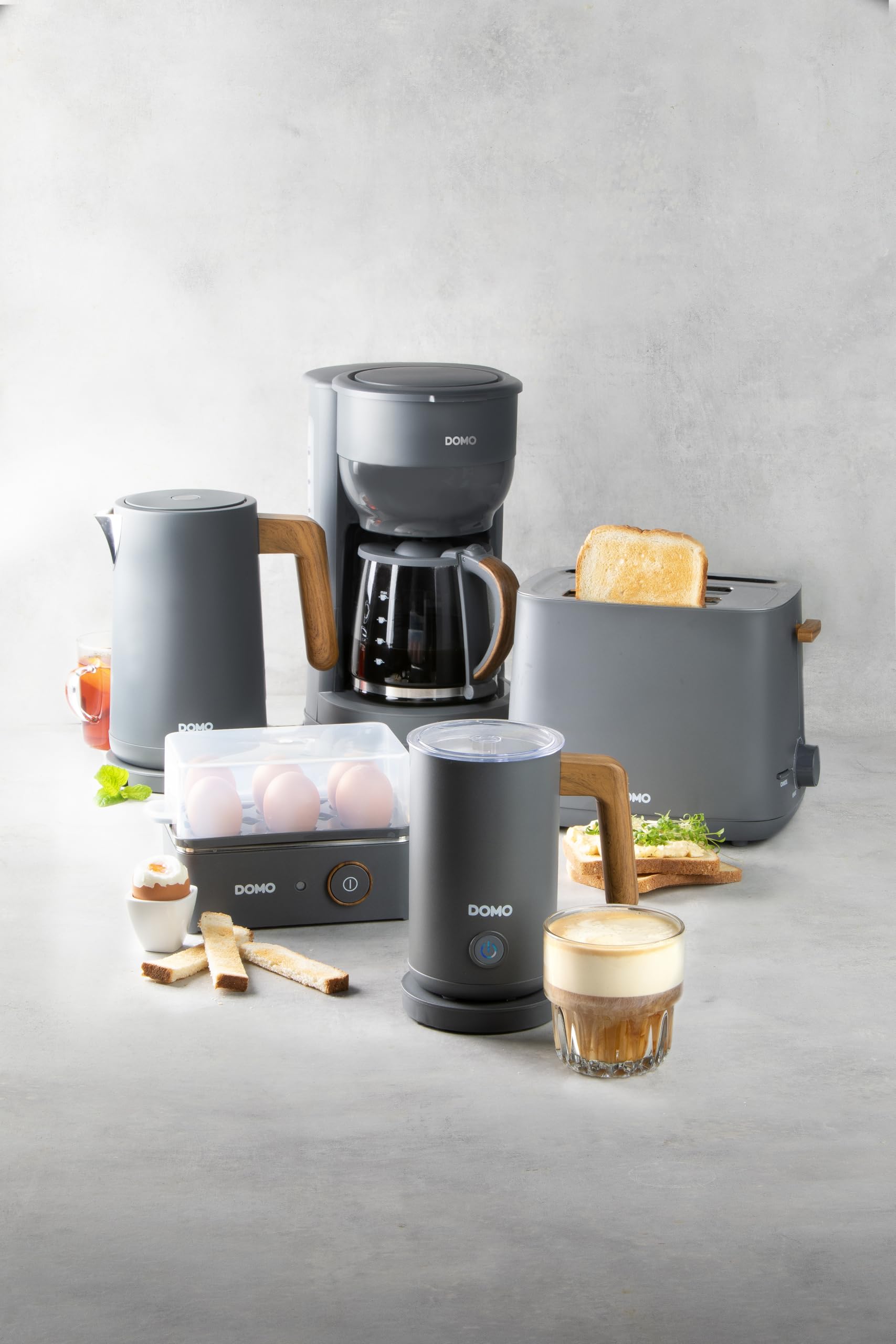 Domo Kaffeeautomat grau 1,25L