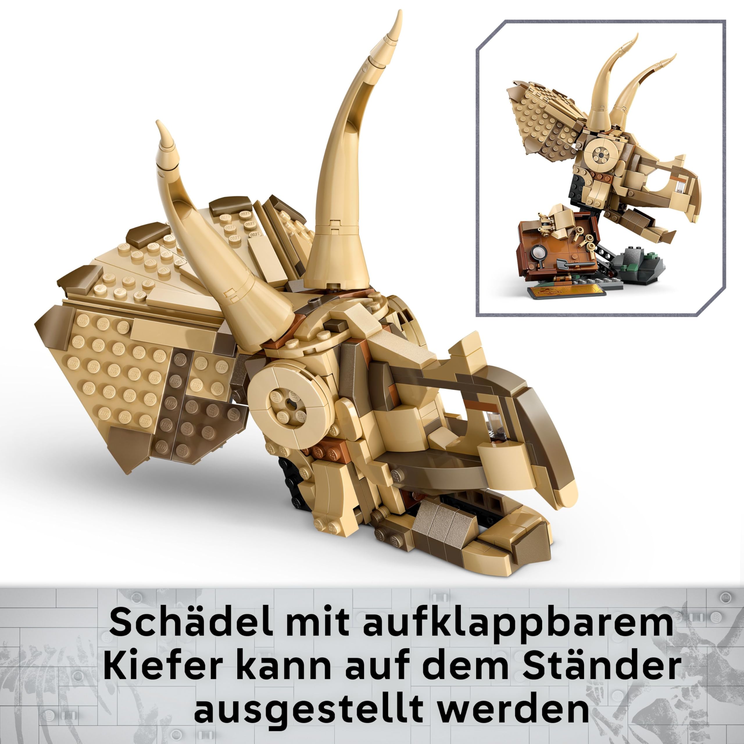 LEGO Jurassic World Dinosaurier-Fossilien: Triceratops-Schädel Modell 76969