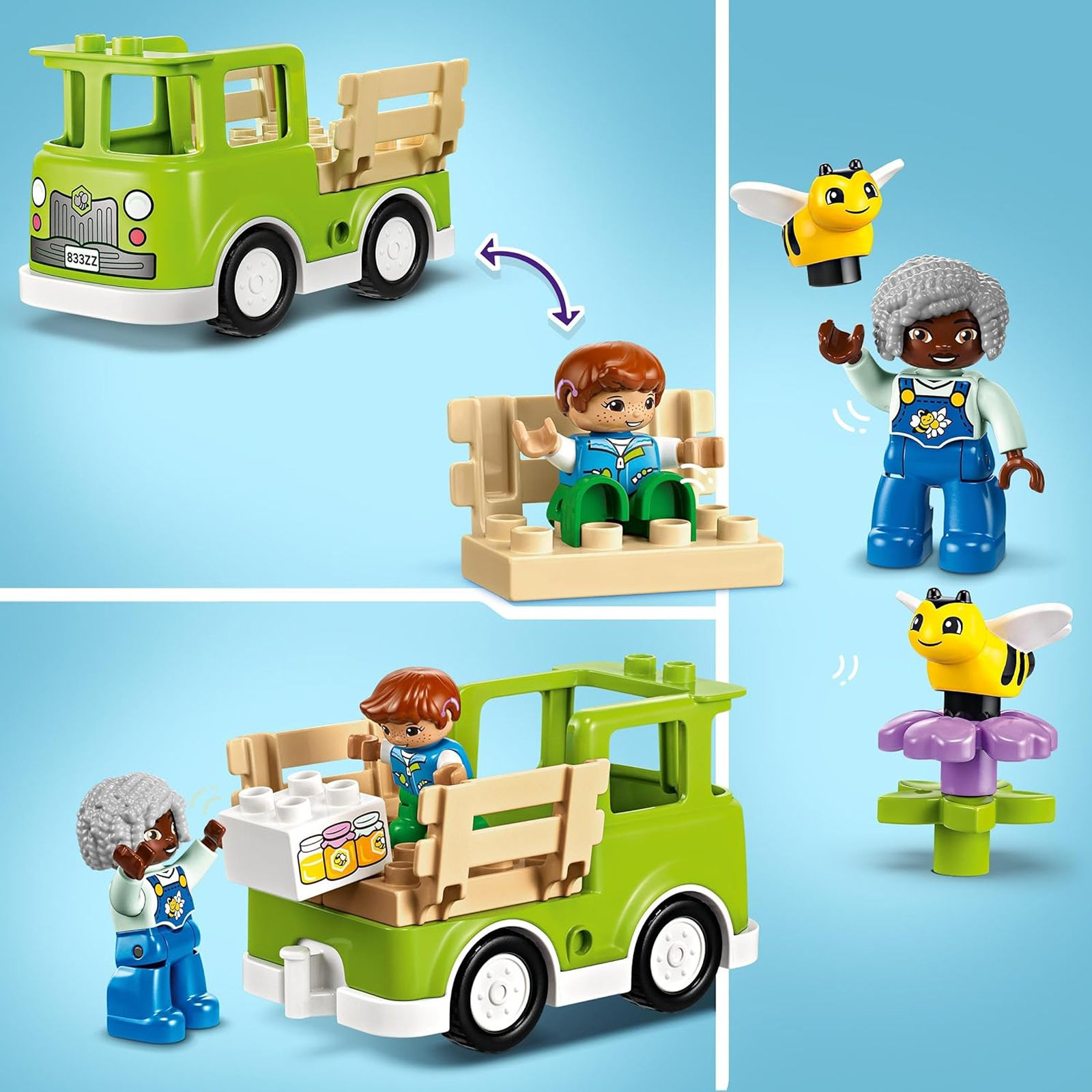 LEGO DUPLO Town Imkerei und Bienenstöcke, Lernspielzeug für Kleinkinder