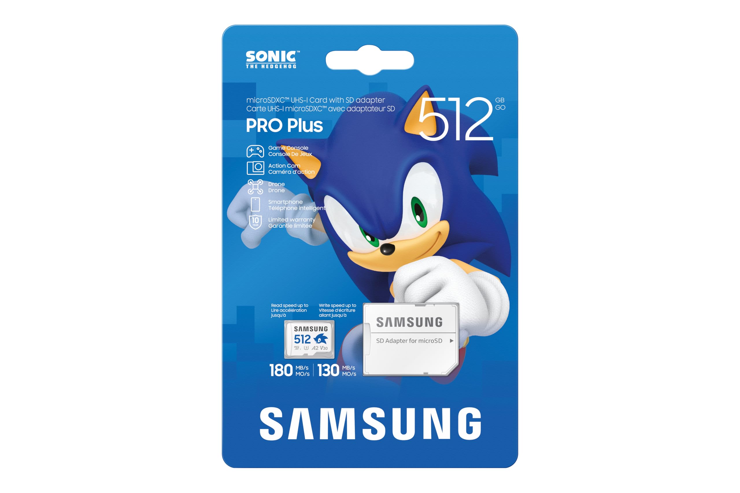 Samsung Sonic the Hedgehog(TM) microSD-Karte + SD-Adapter