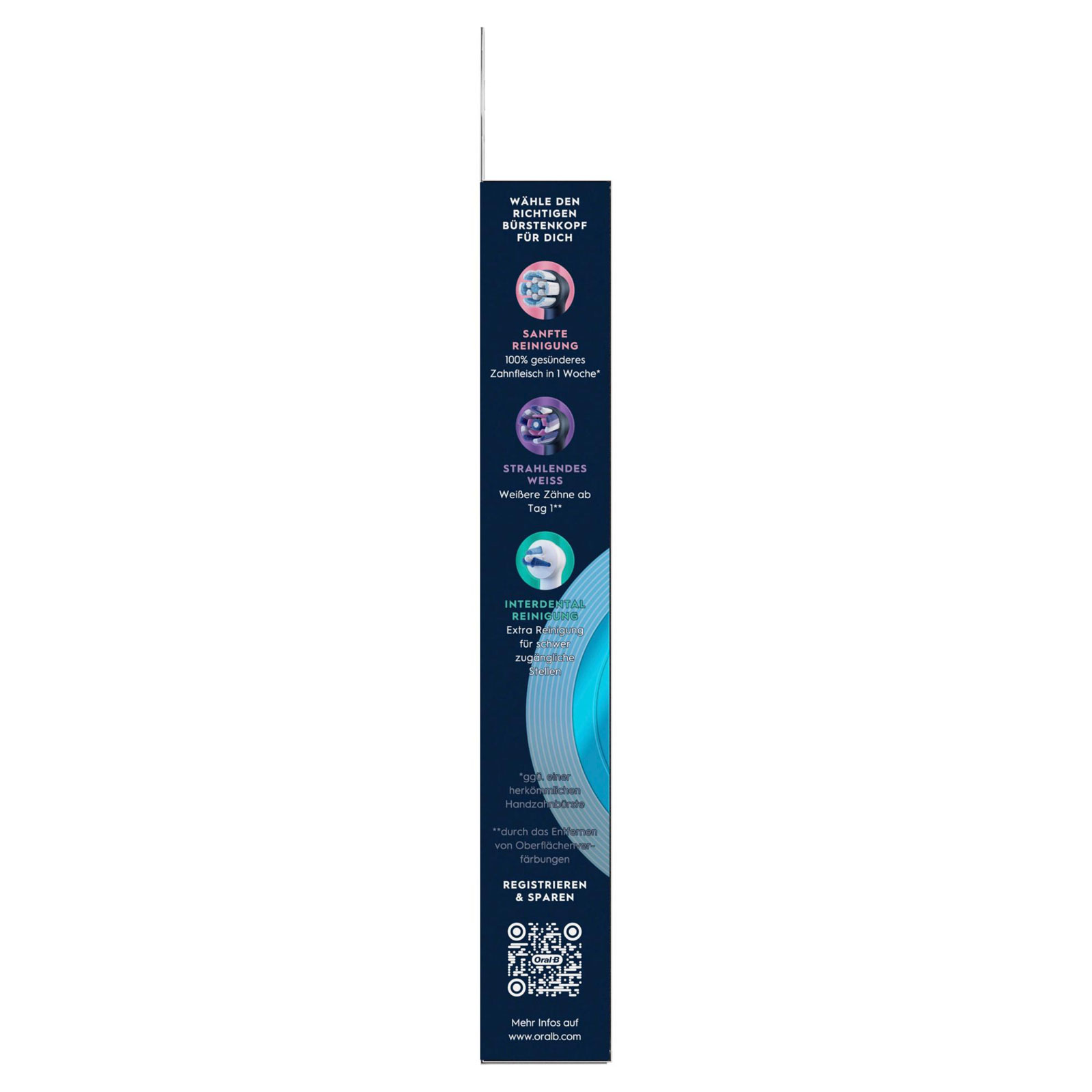 Oral-B iO Ultimative Reinigung, Original Aufsteckbürsten, Schwarz, 4er (passend für die Oral-B iO elektrische Zahnbürste)