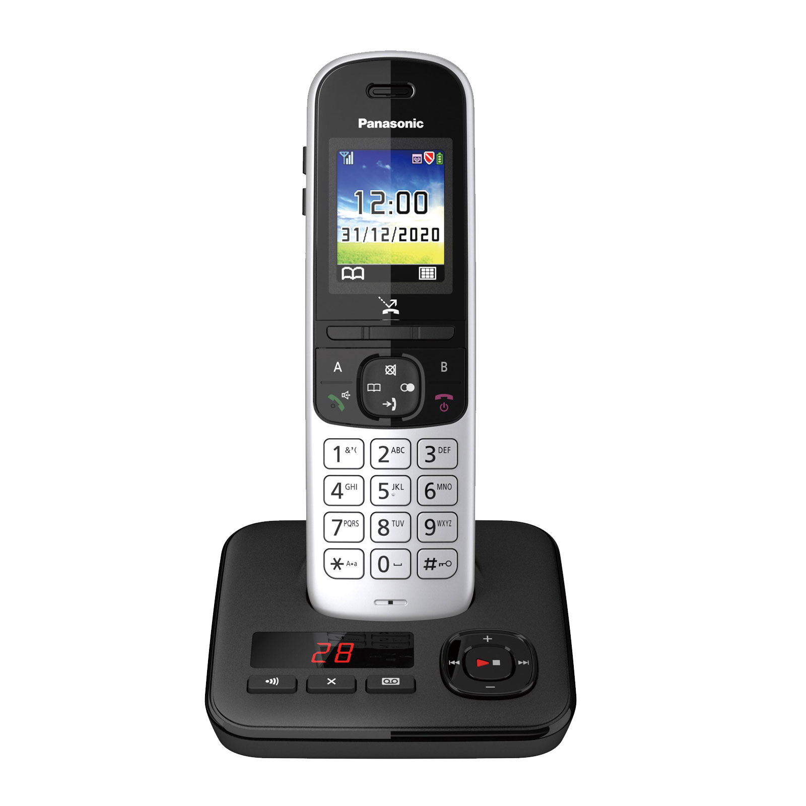 Panasonic KX-TGH 720 GS GG Schnurloses-Telefon mit Anrufbeantworter