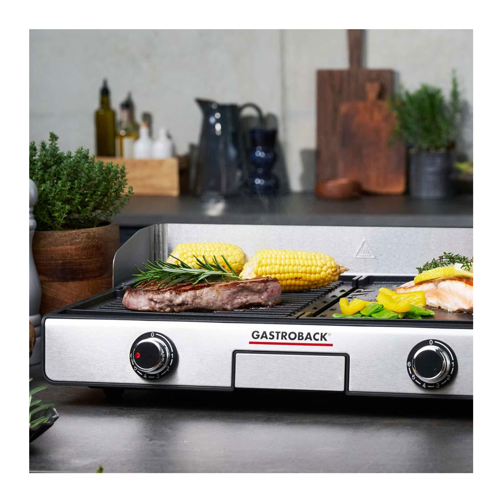 GASTROBACK Tischgrill 42524 Design Plancha & BBQ