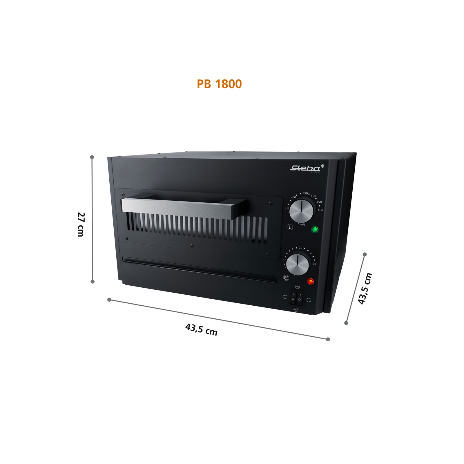 Steba PB 1800 Power Pizzabäcker Mini-Backofen