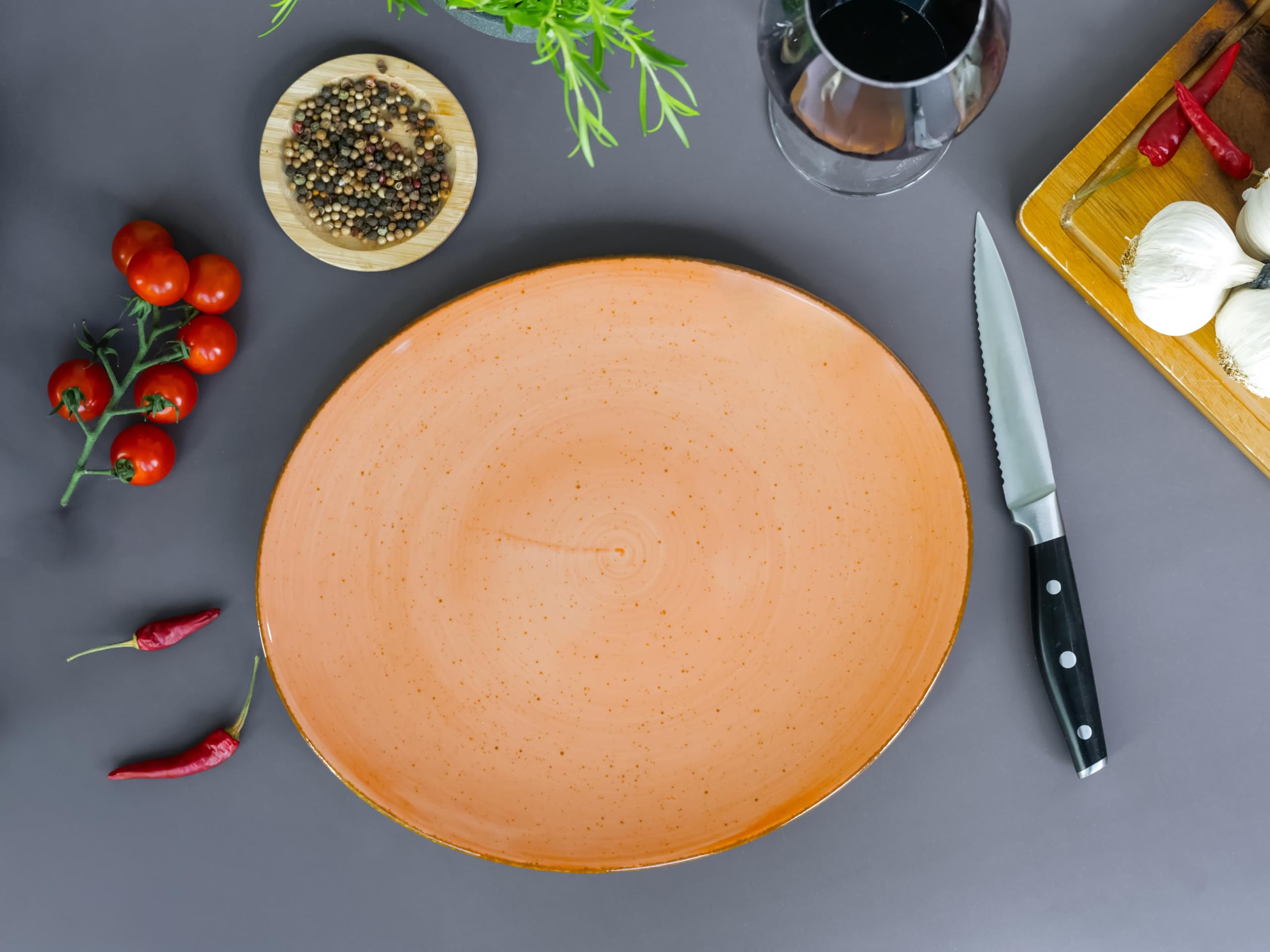 Creatable 24789 Serie Vintage Nature Steakteller 4-tlg Geschirrset 4 Personen