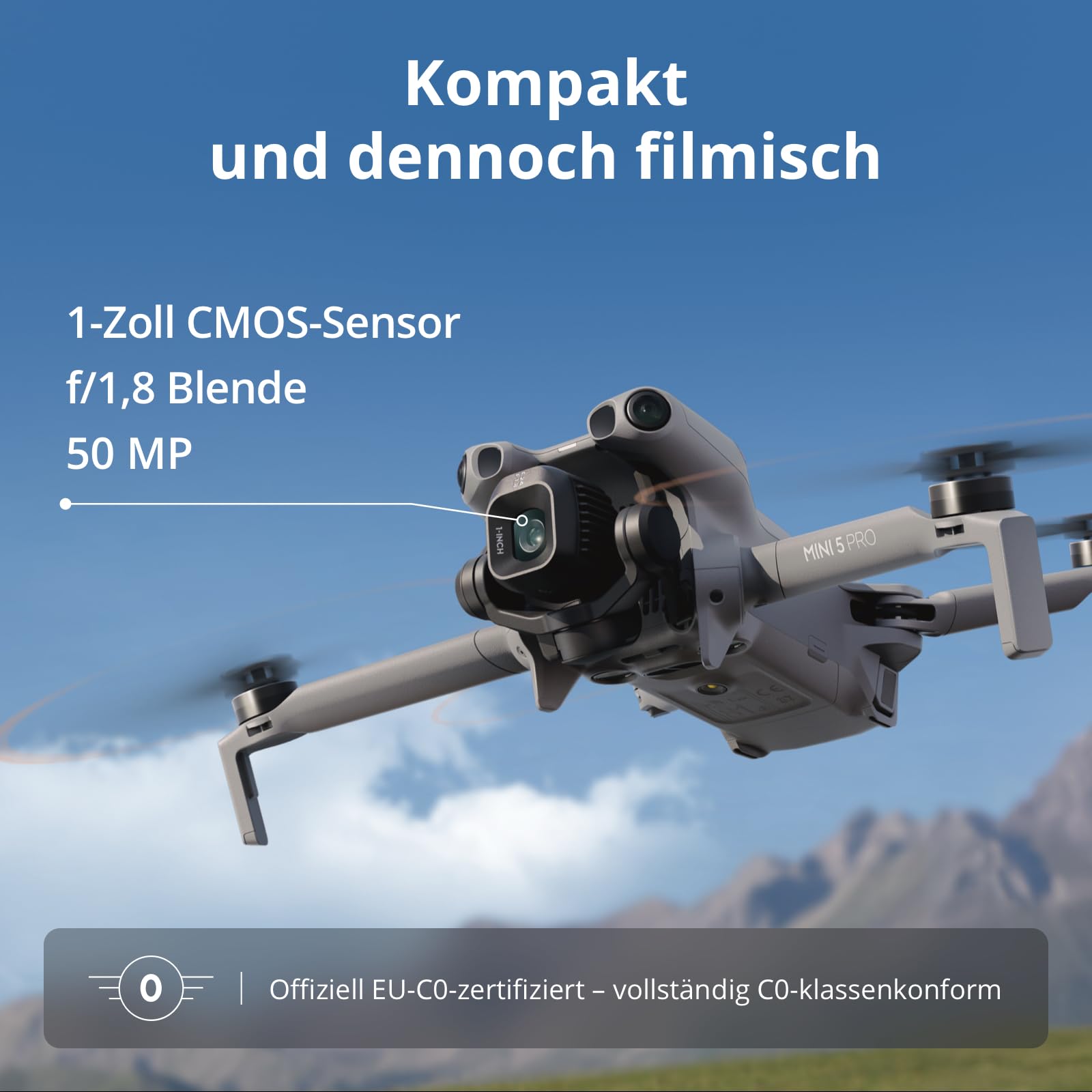 DJI Mini 5 Pro Fly More Combo mit DJI RC-N3, C0-Zertifiziert, Drohne mit Kamera