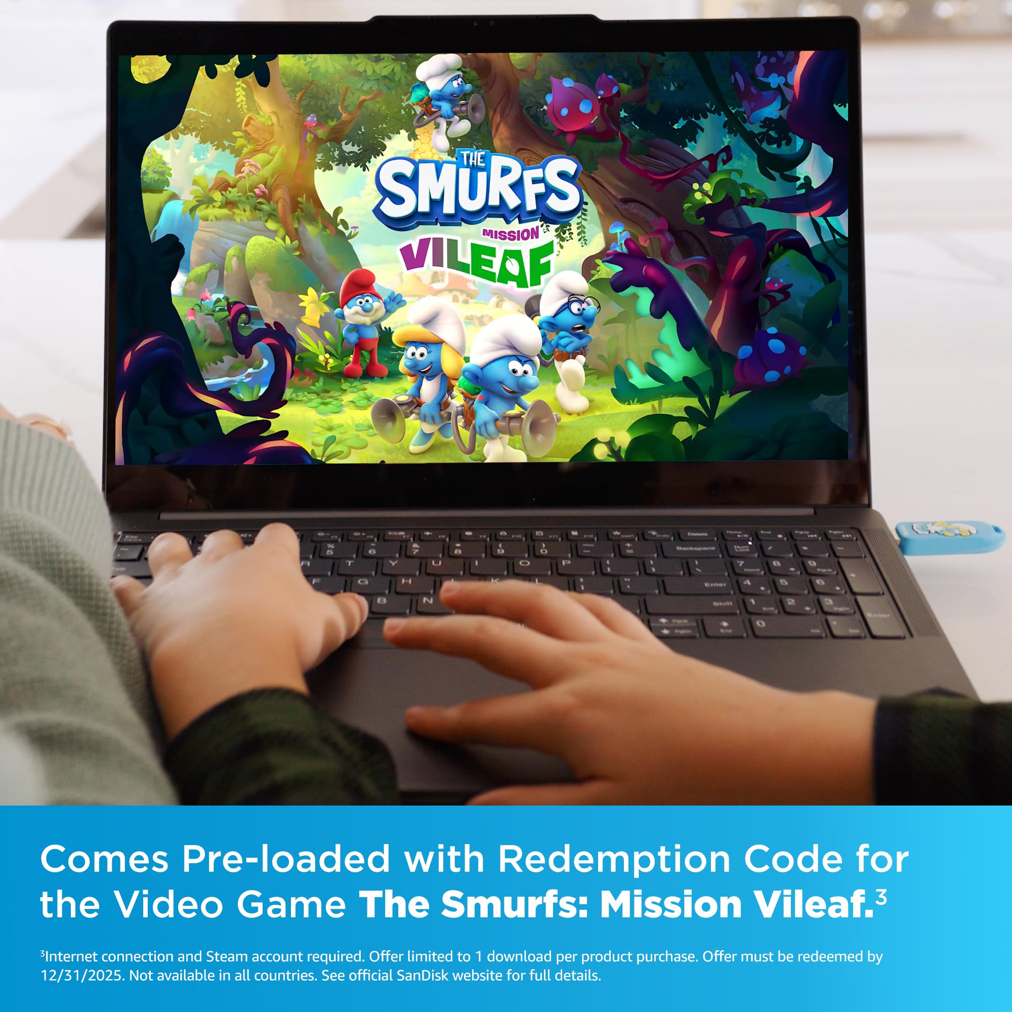 SanDisk Schlumpf USB Flash Disk 256 GB, Schlumpfine