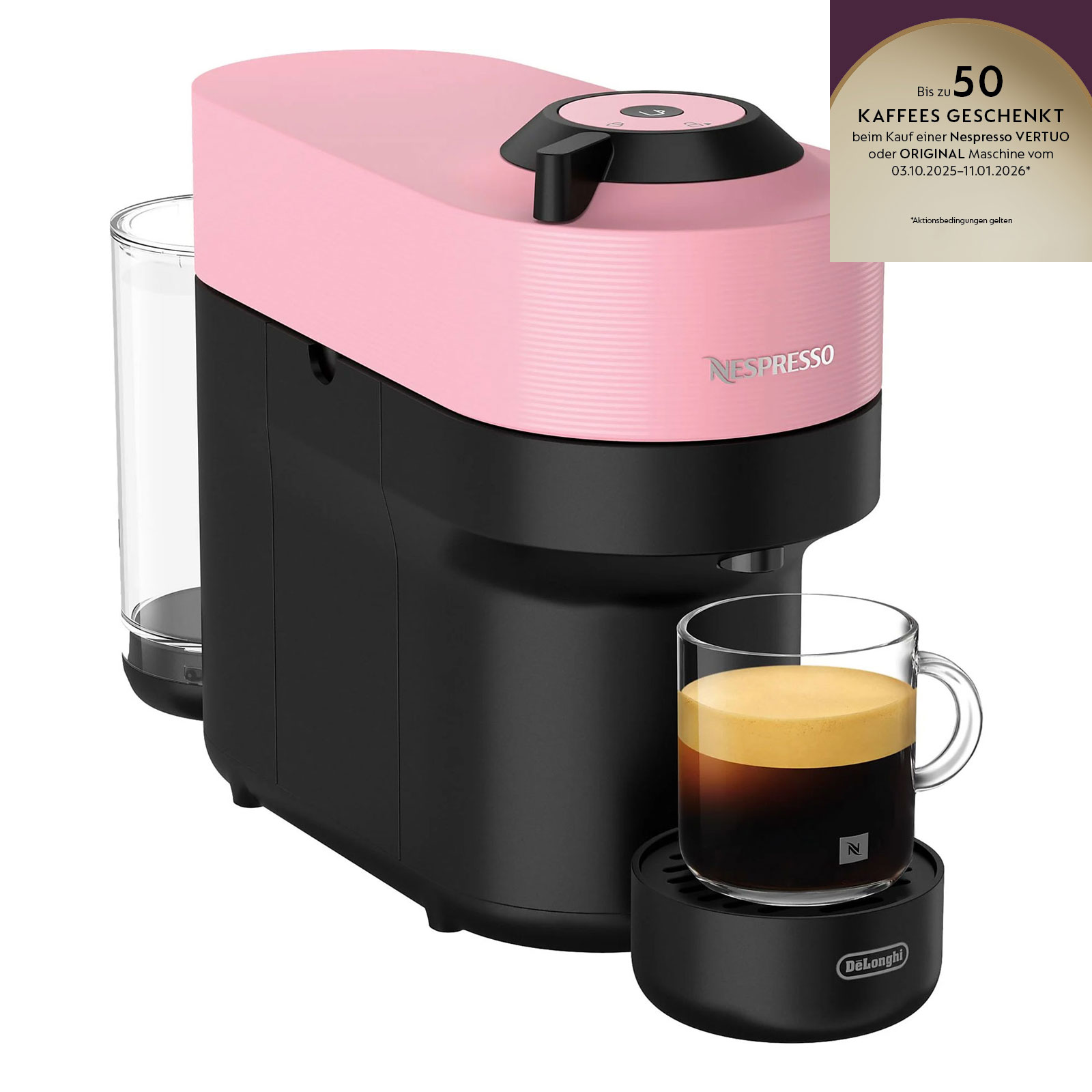 DeLonghi ENV90.P Vertuo POP Pink Nespresso Kapselmaschine Kaffeemaschine