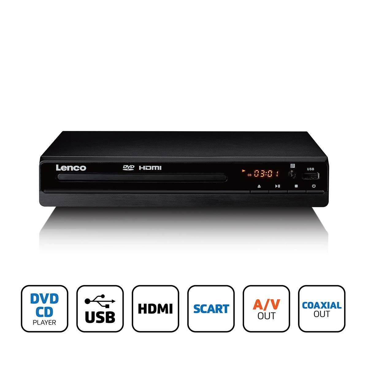 LENCO DVD-121BK DVD-Player (HDMI, SCART)