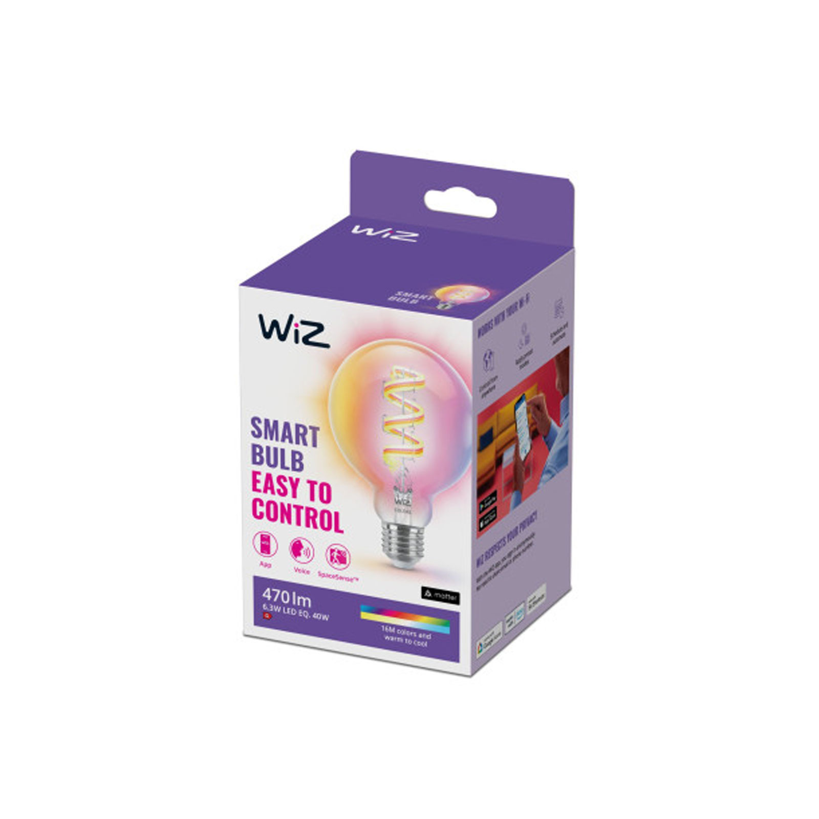Wiz LED Lampe G95 Filament