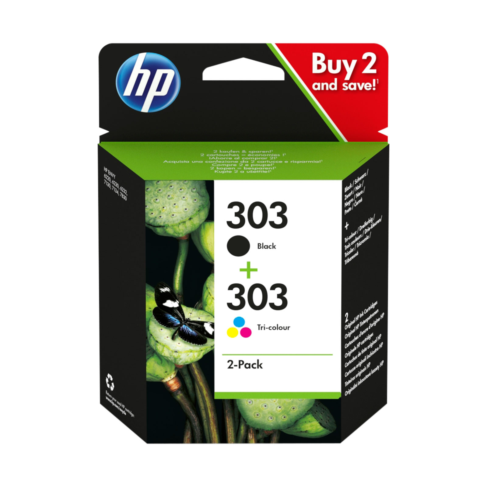 HP 303 Combo-Pack (2) BLK+COL Druckerpatrone