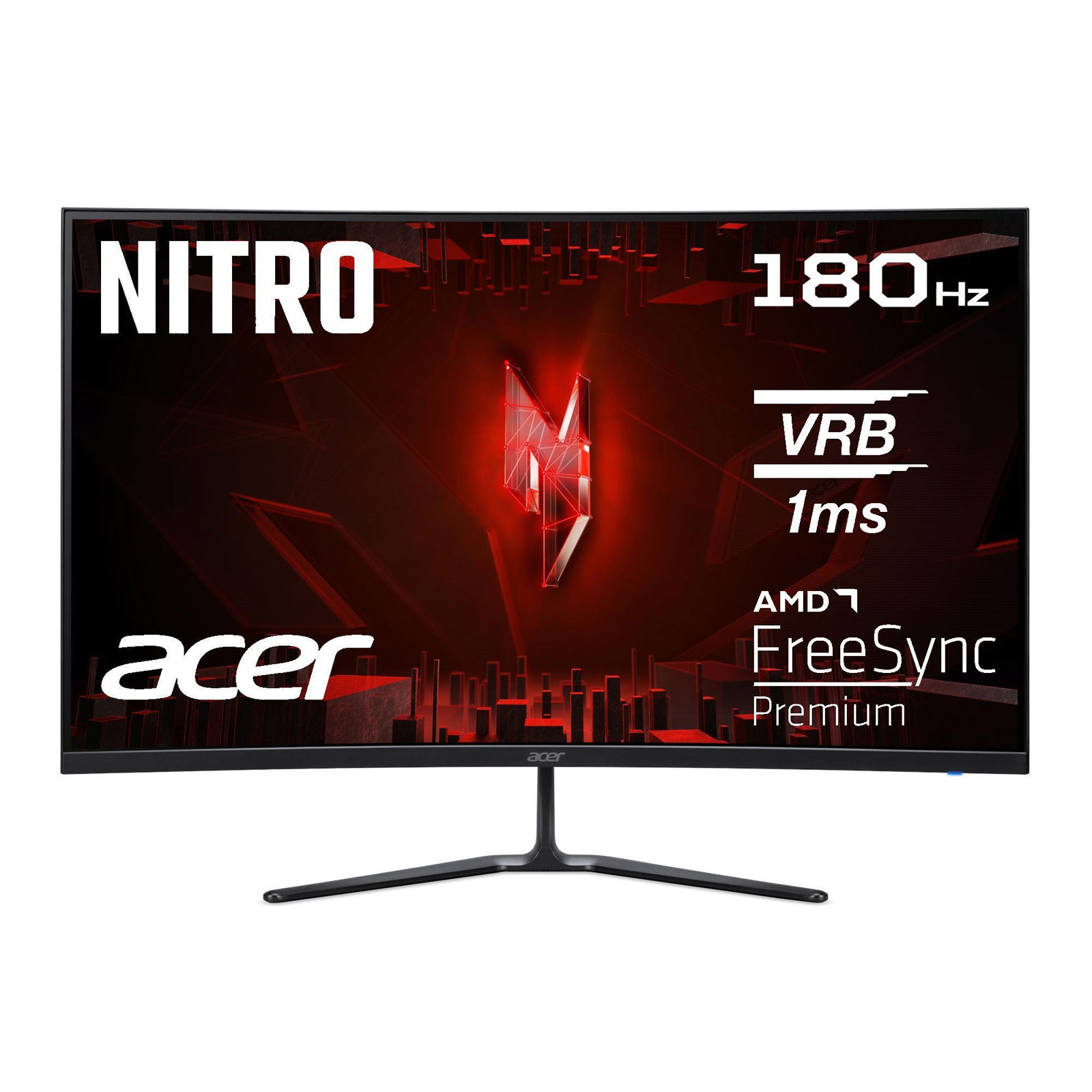 ACER Gaming-Monitor Nitro ED320QRS3bmiipx, Schwarz, 31,5 Zoll, Curved, Full HD, VA, 180 Hz, 1 ms (HDMI, DisplayPort, neigbar, AMD FreeSync Premium)