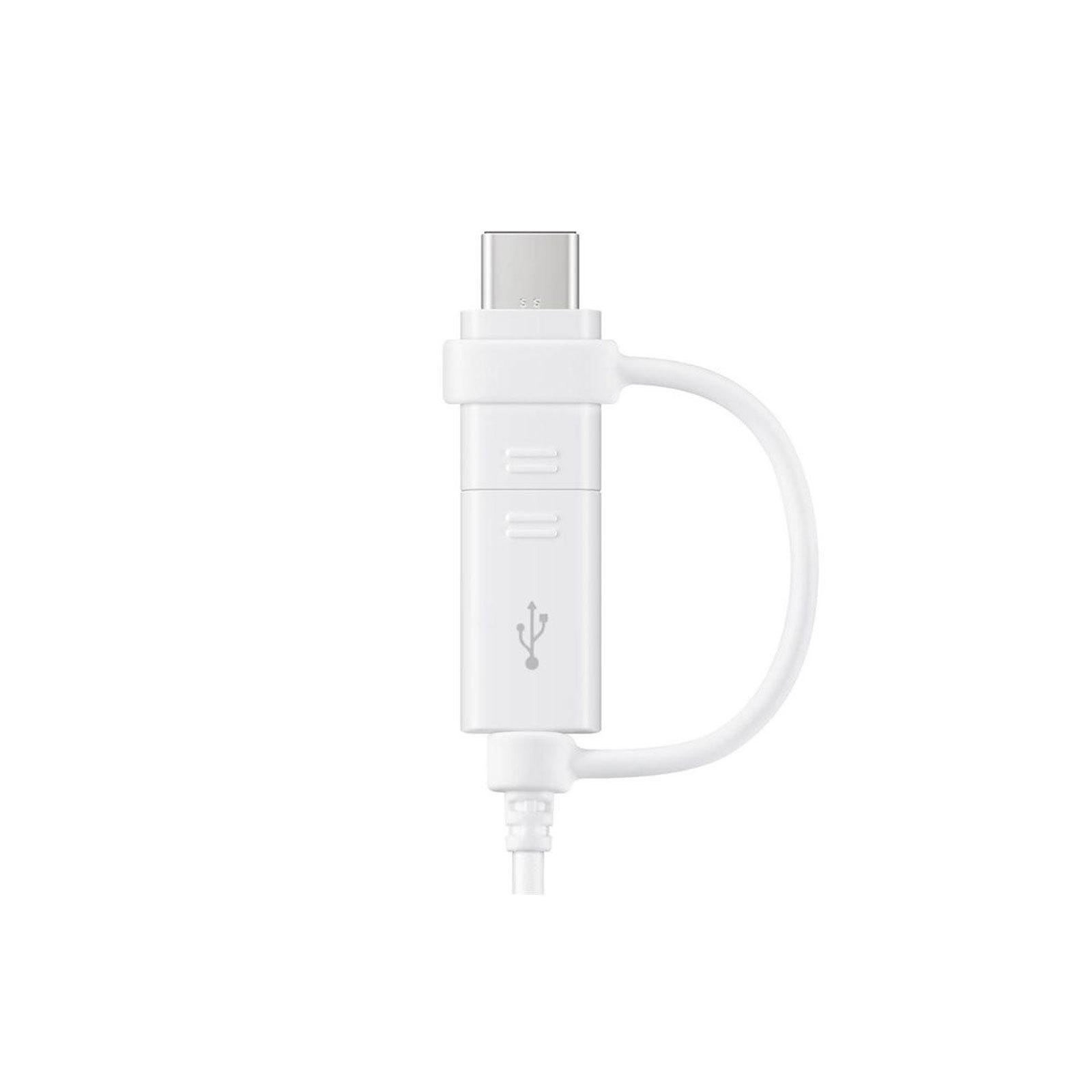 Samsung Datenkabel Micro-USB zu USB-A inkl USB-C Adapter, Weiß