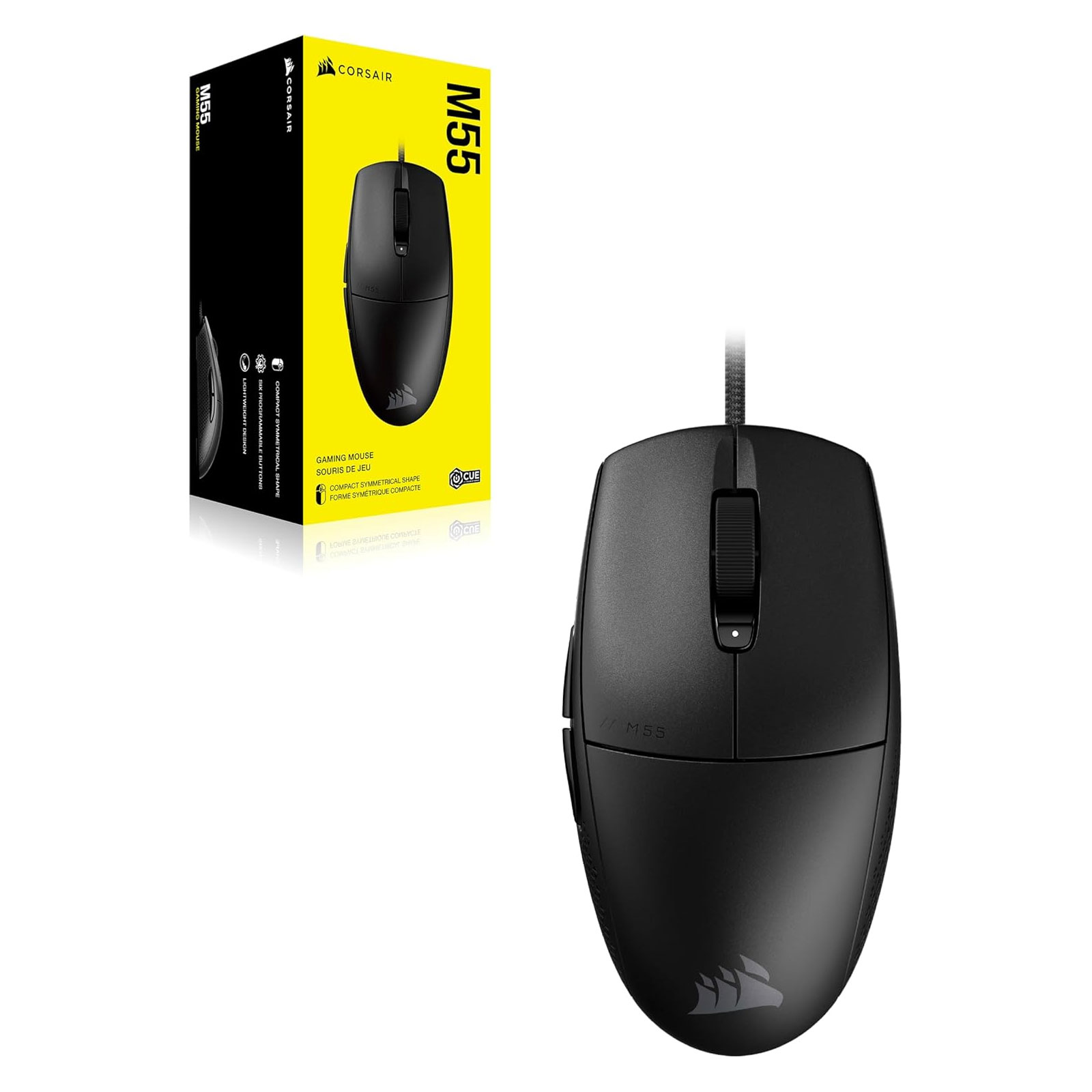 Corsair M55 Leichte FPS-Gaming-Maus mit Kabel