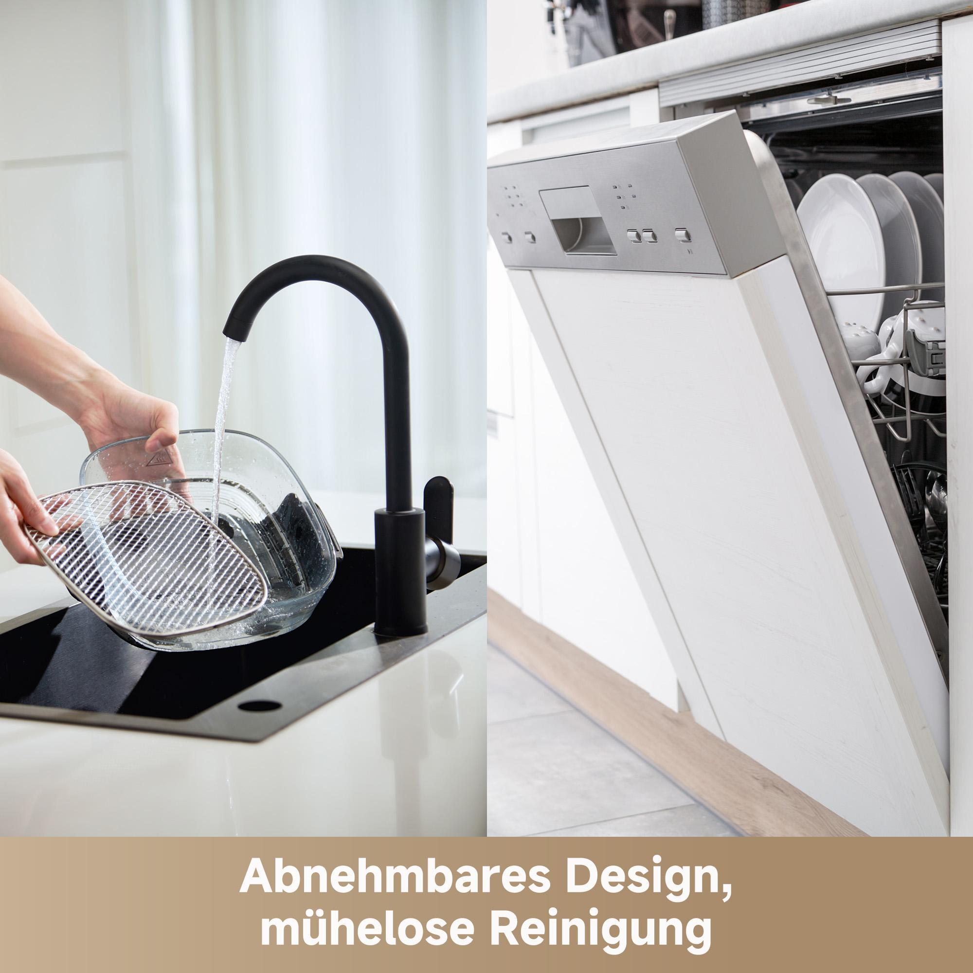 dreame Tasti Heißluftfritteuse 2,5 L und 4,5 L Glasbehälter, 1500 W Leistung