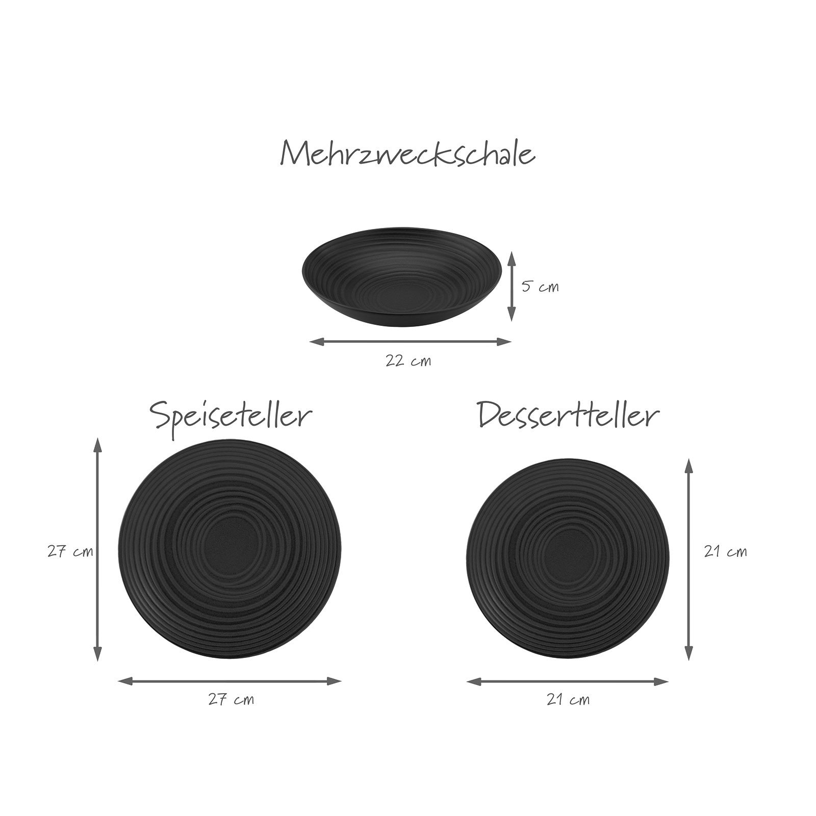 CreaTable 23205 Tafelservice Elements Collection Lava Stone CreaTable 23205 Tafelservice Elements Collection Lava Stone
