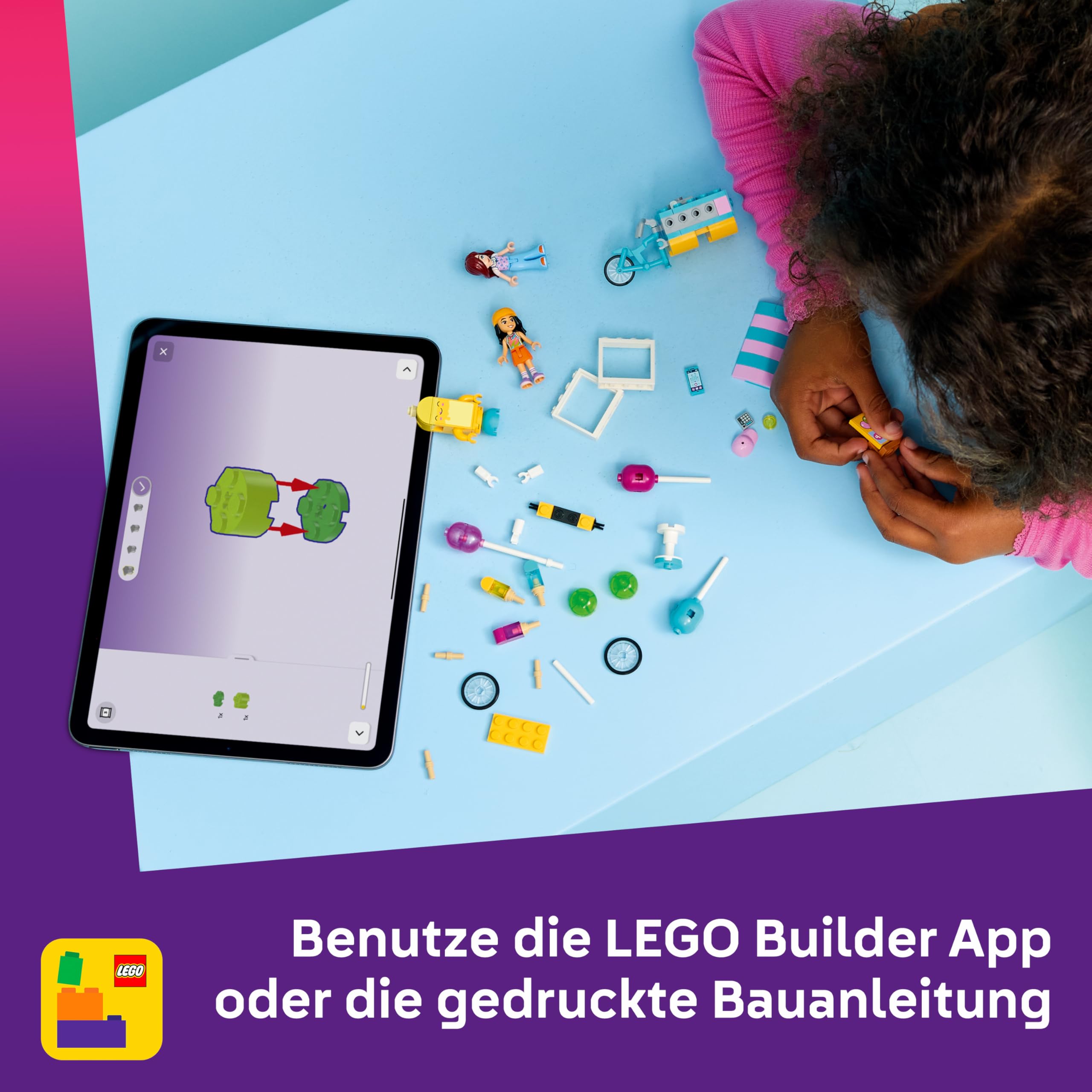 LEGO Friends EIS- und Luftballonstand - Spielzeugladen mit Fahrrad, 42692