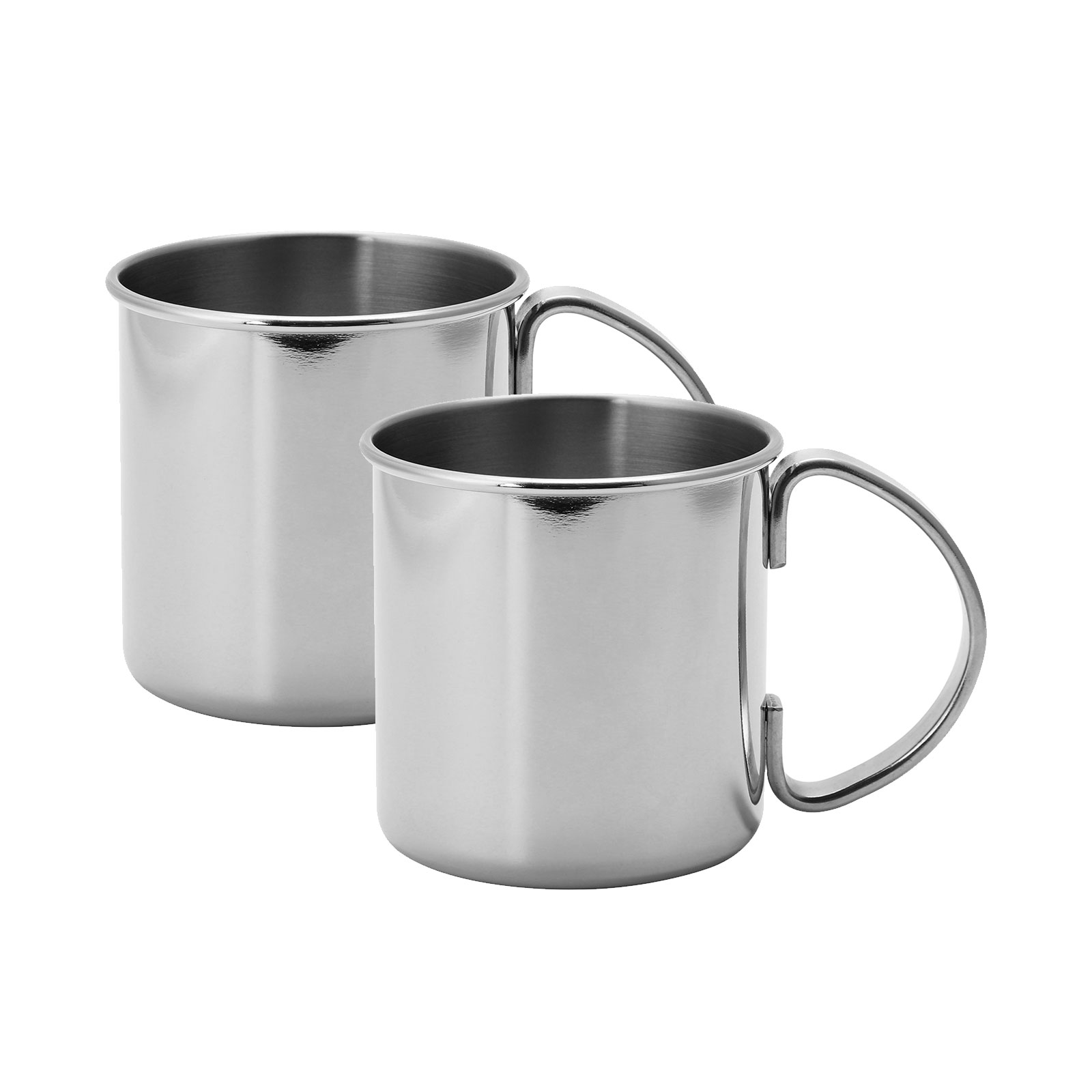 ECHTWERK Moscow Mule Becher Set 2tlg aus Edelstahl, 480 ml, 