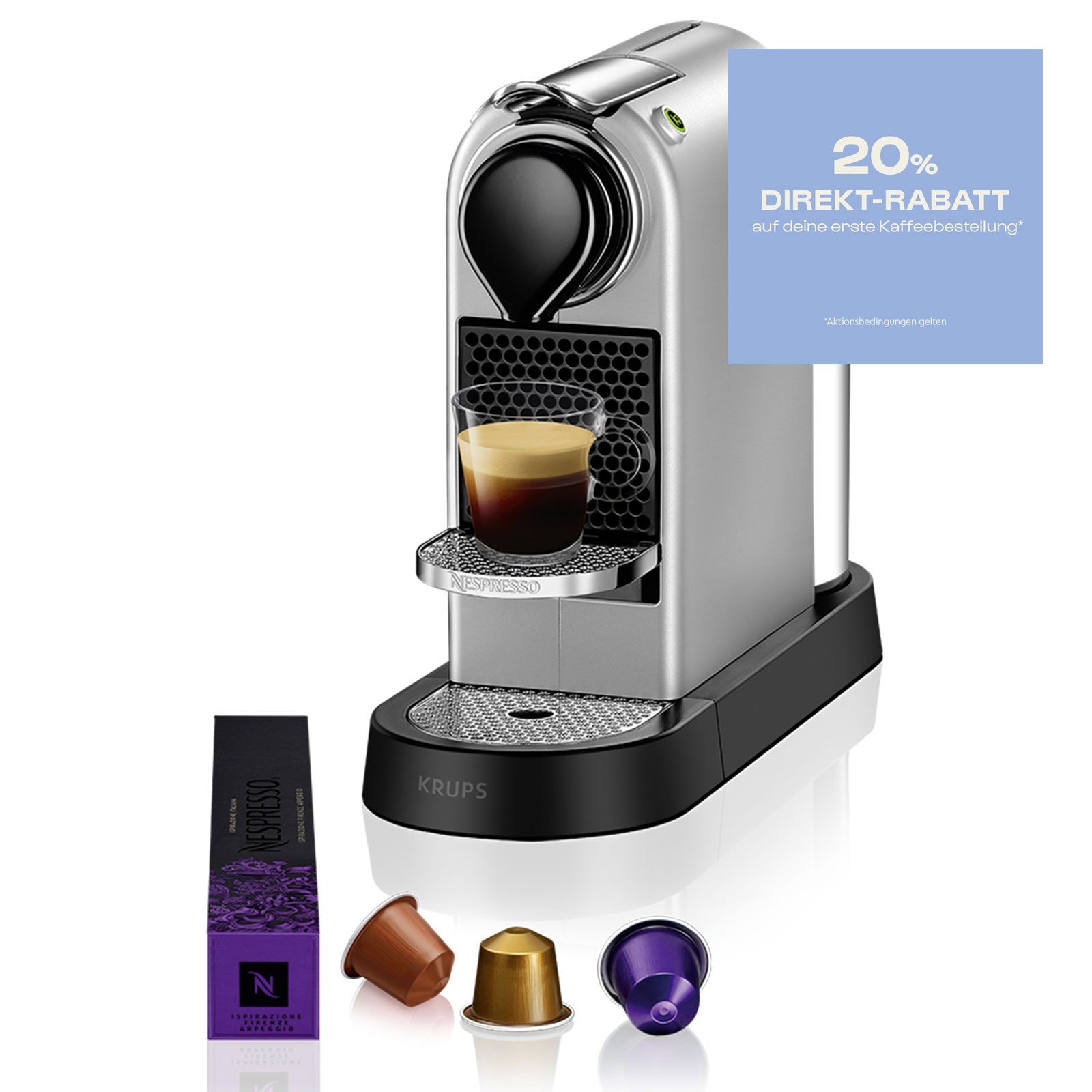 Krups XN 741B Nespresso CitiZ Silber