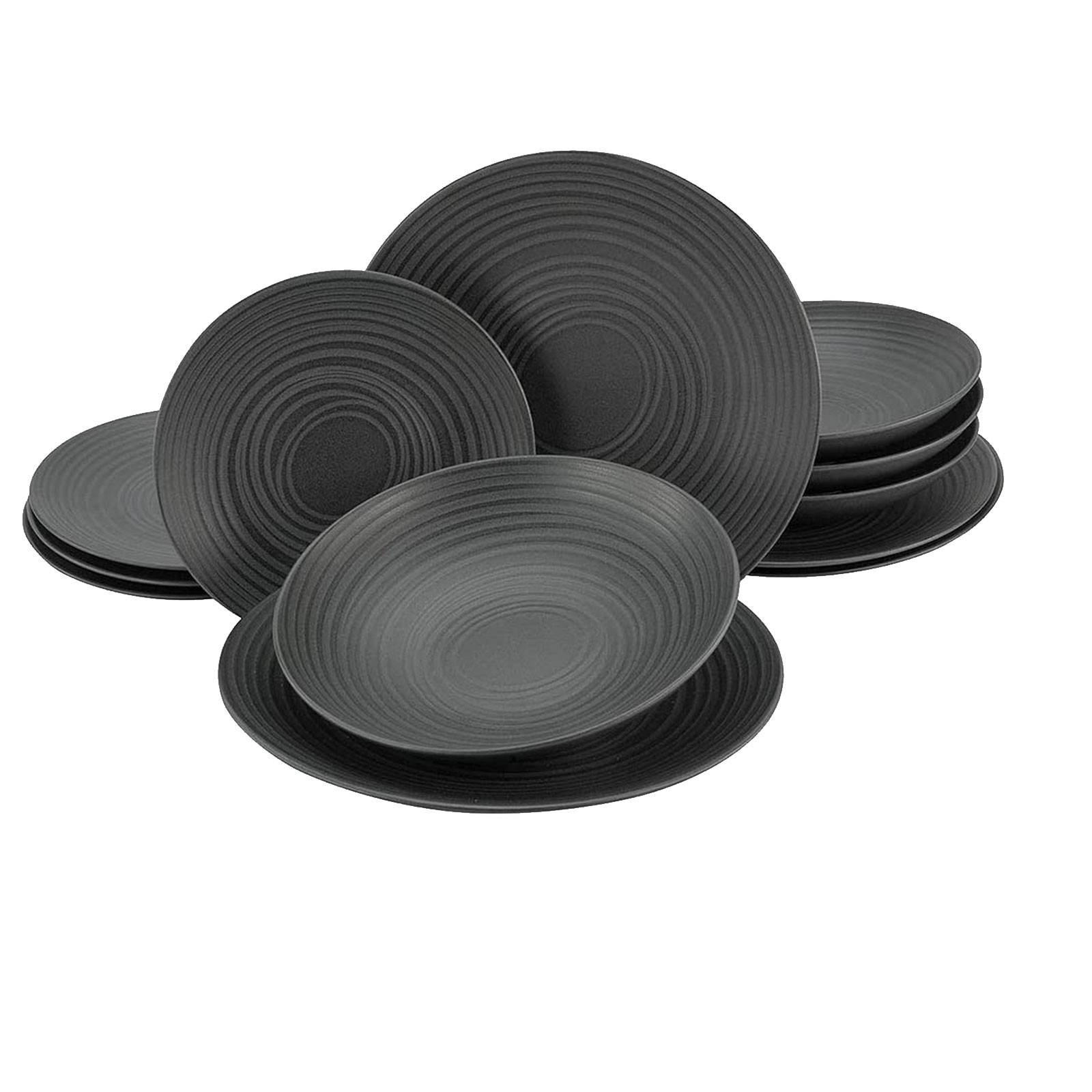 CreaTable, 33004, Serie LAVA STONE, Geschirrset, Salatschüssel 2 teilig